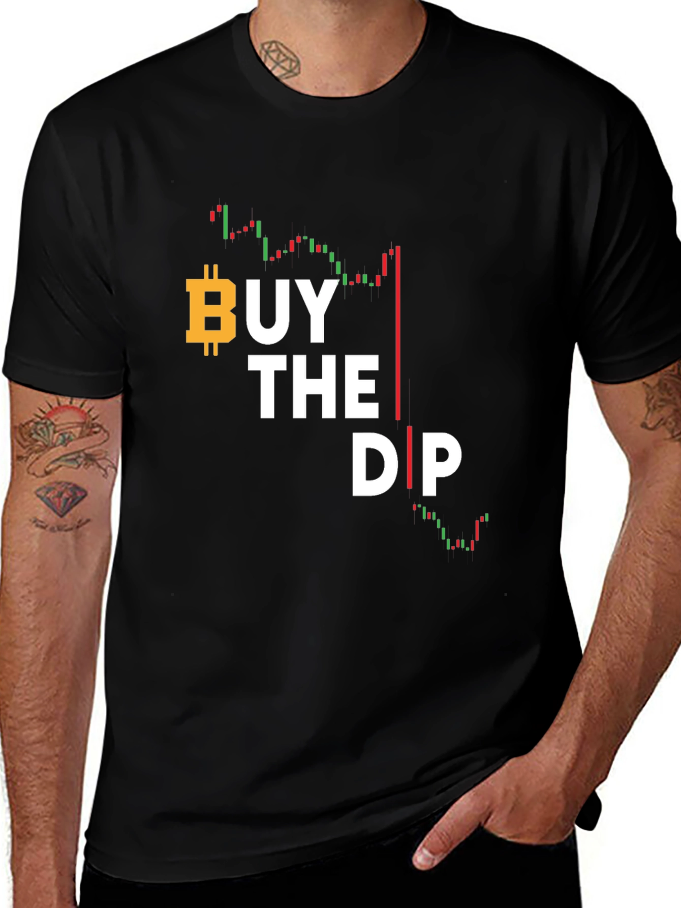 Variant 25 of Buy The Dip Bitcoin Crypto T-Shirt
