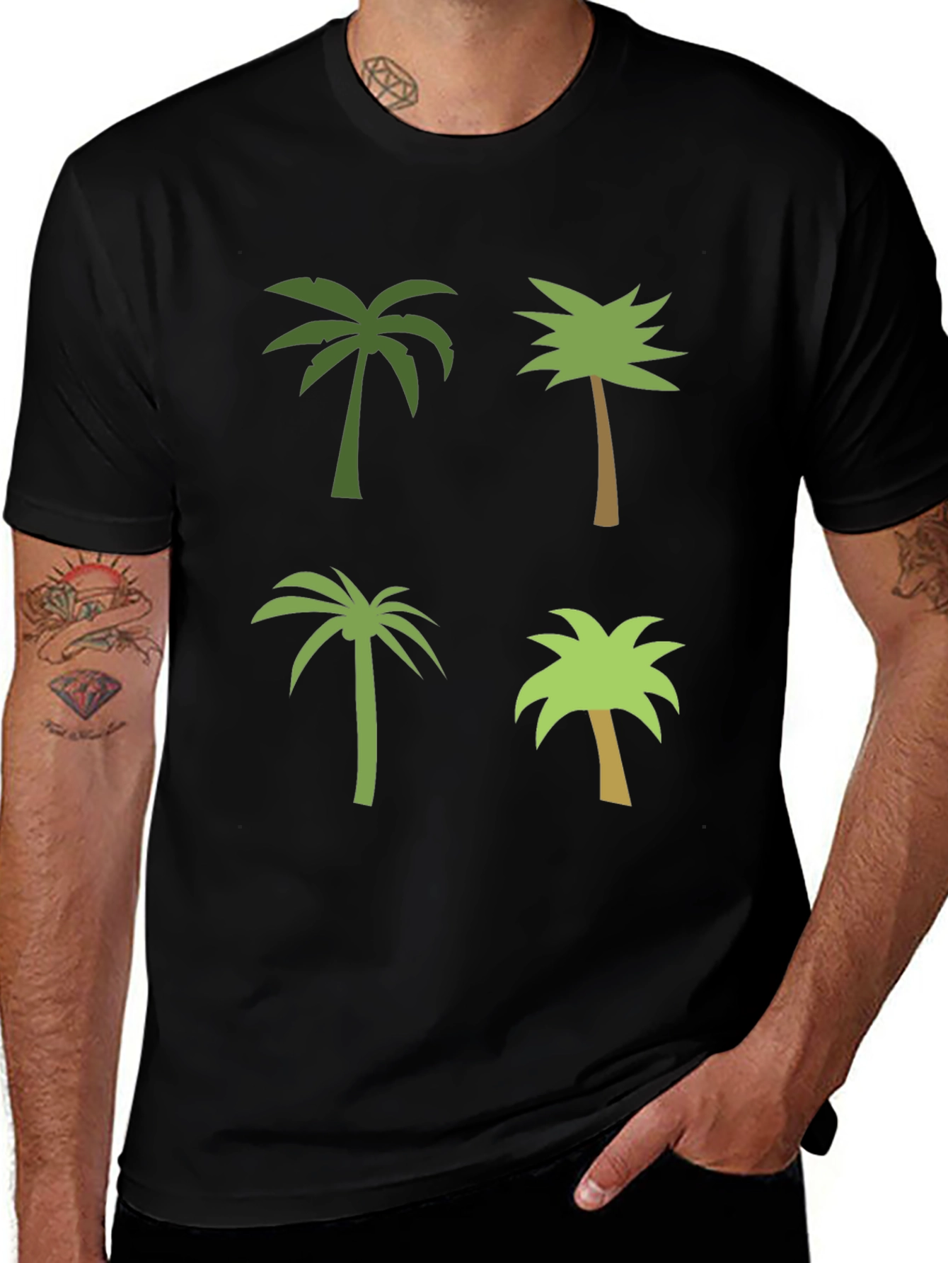 Variant 15 of Palm Tree Graphic Tee - Island Vibes
