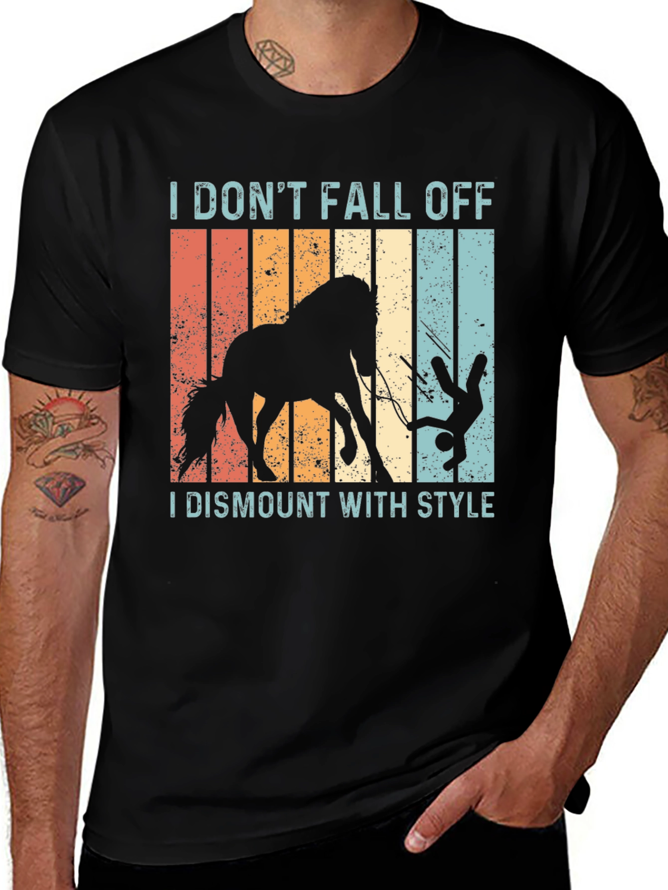 Variant 10 of Funny Horse Dismount T-Shirt