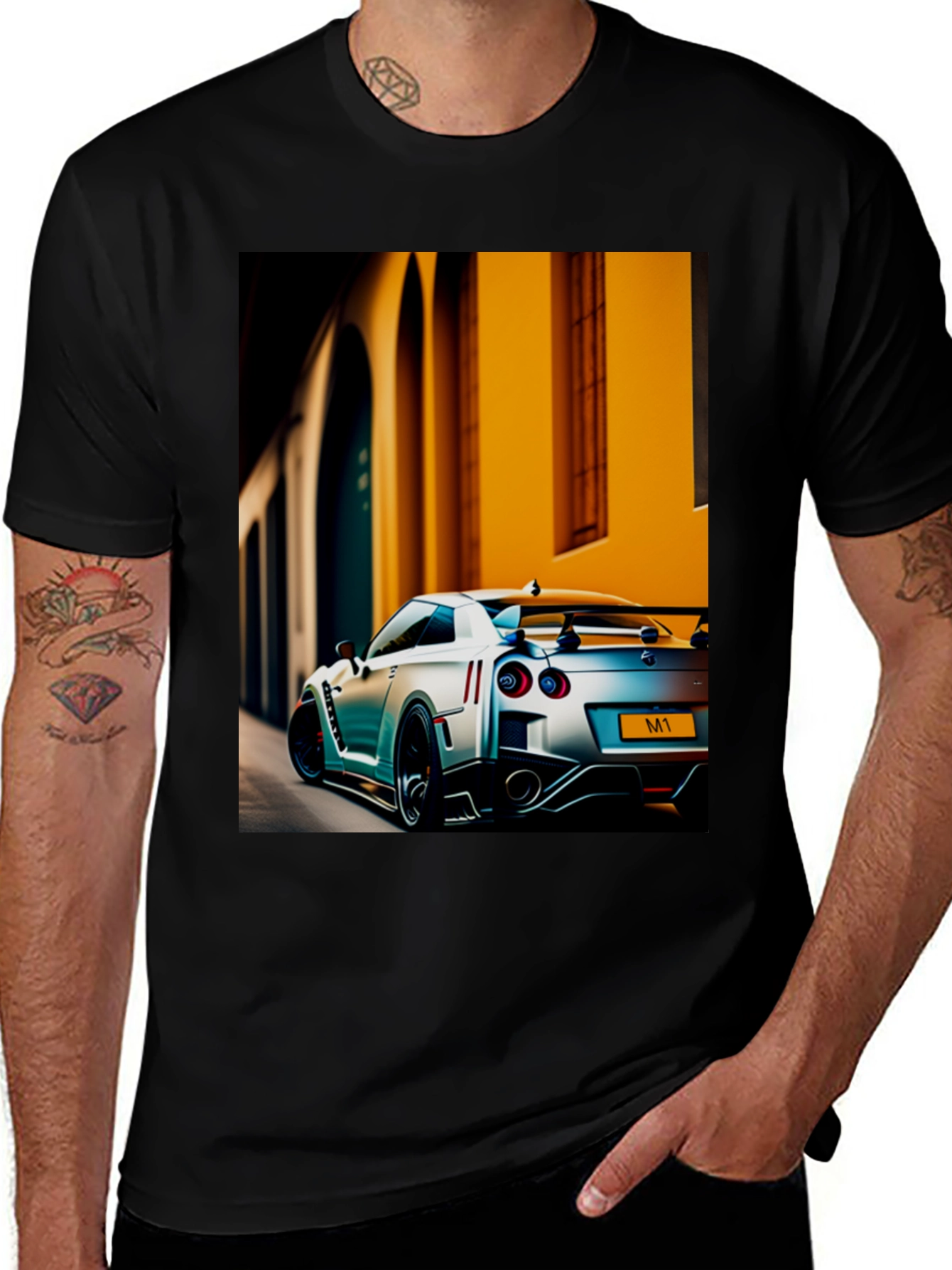 Variant 18 of Sleek Black Car Enthusiast Graphic Tee