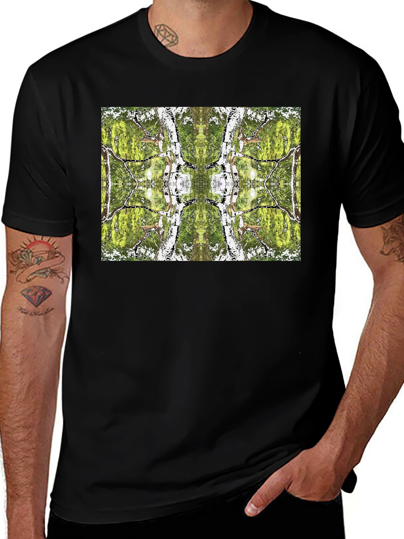 Variant 7 of Nature Reflection Graphic Tee - Black