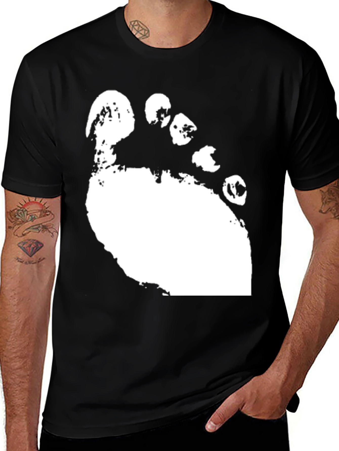 Variant 6 of Barefoot Footprint Graphic Tee