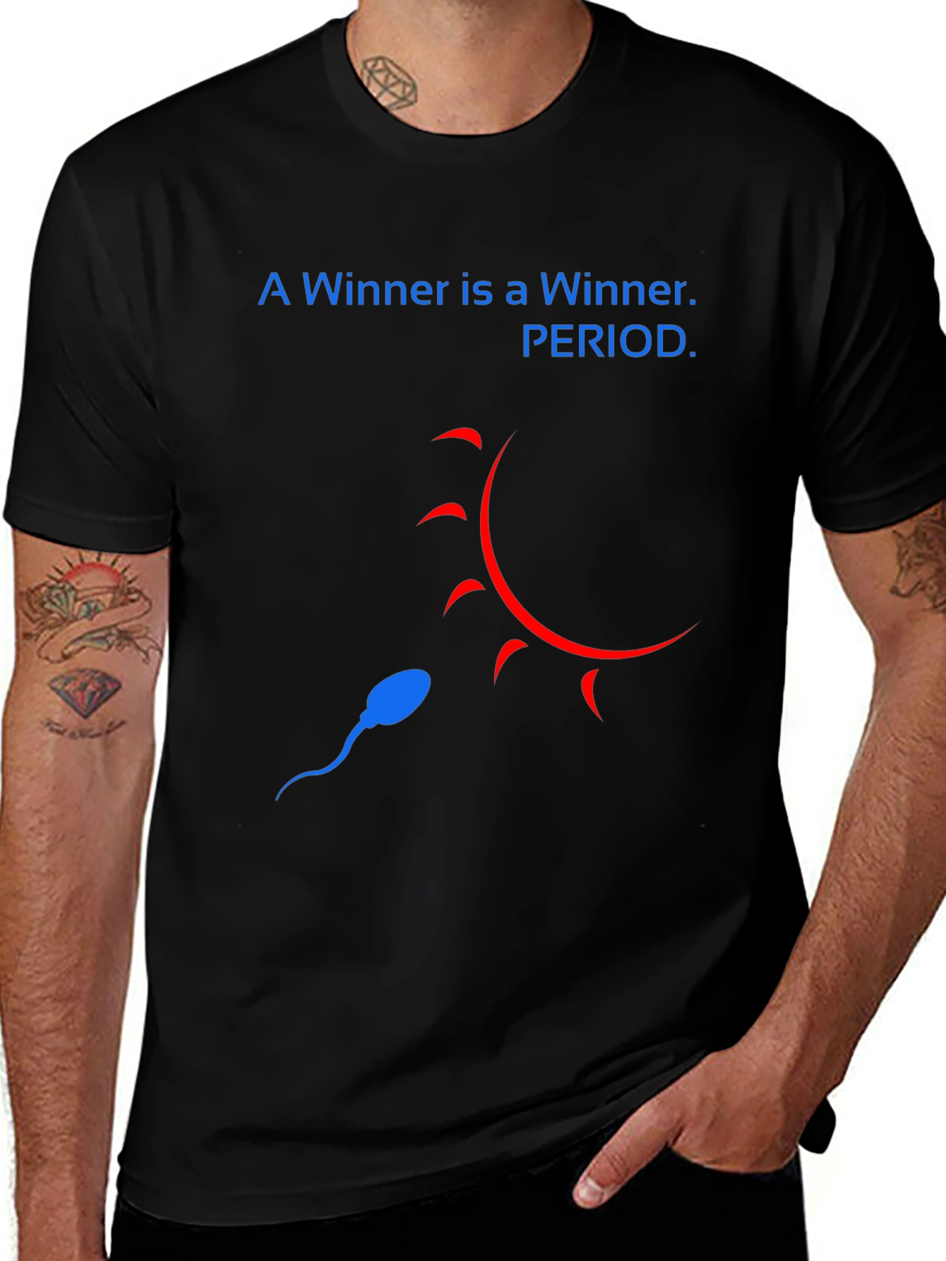 Variant 25 of Winner T-Shirt - Sperm Race Design