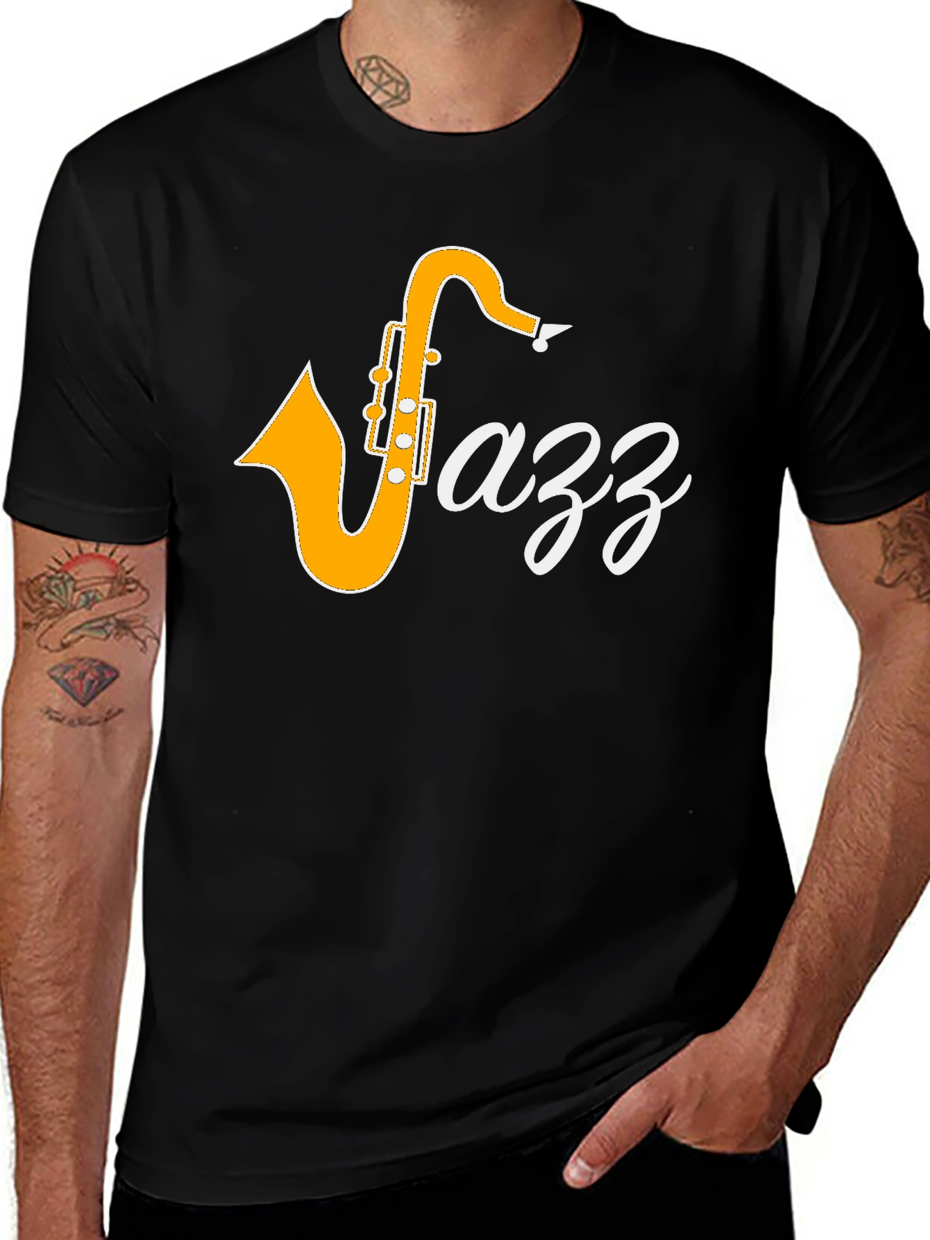 Variant 19 of Jazz Saxophone Graphic T-Shirt - Stylish Music Tee