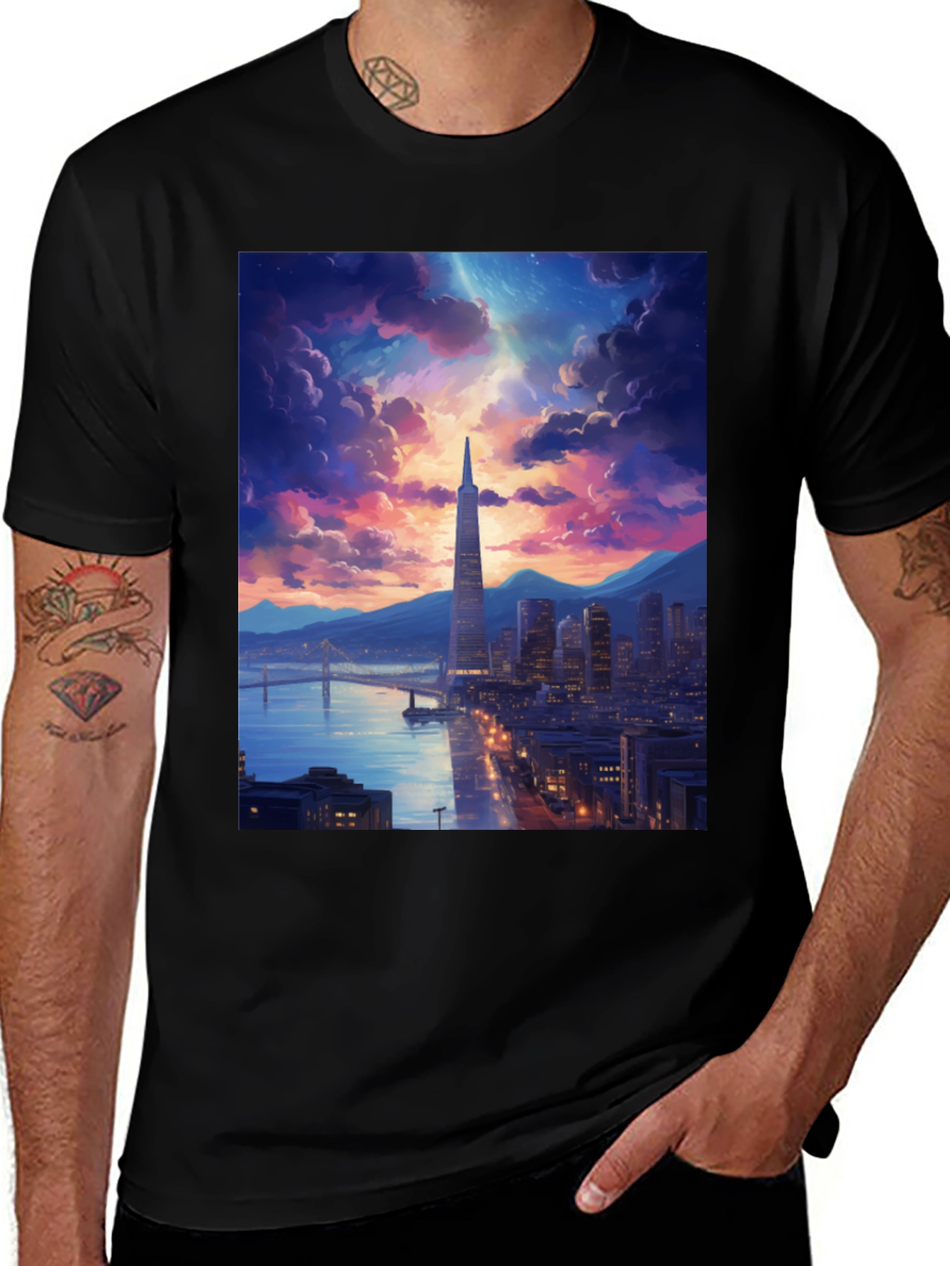 Variant 10 of San Francisco Skyline Graphic T-Shirt