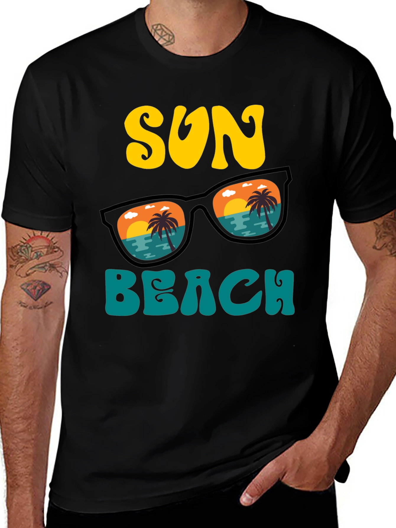 Variant 15 of Retro Sun Beach Graphic Tee