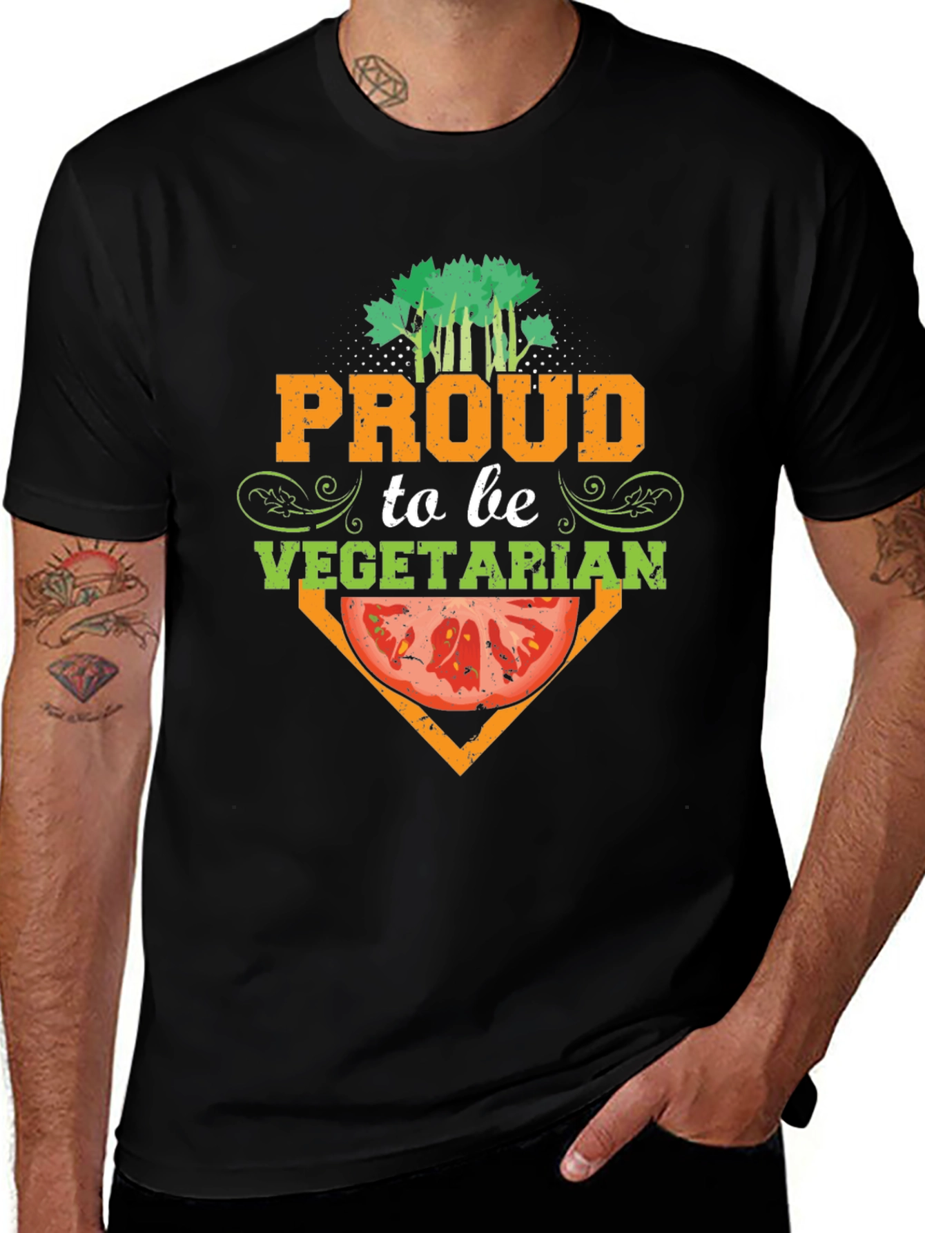 Variant 28 of Proud Vegetarian Graphic Tee - Unisex