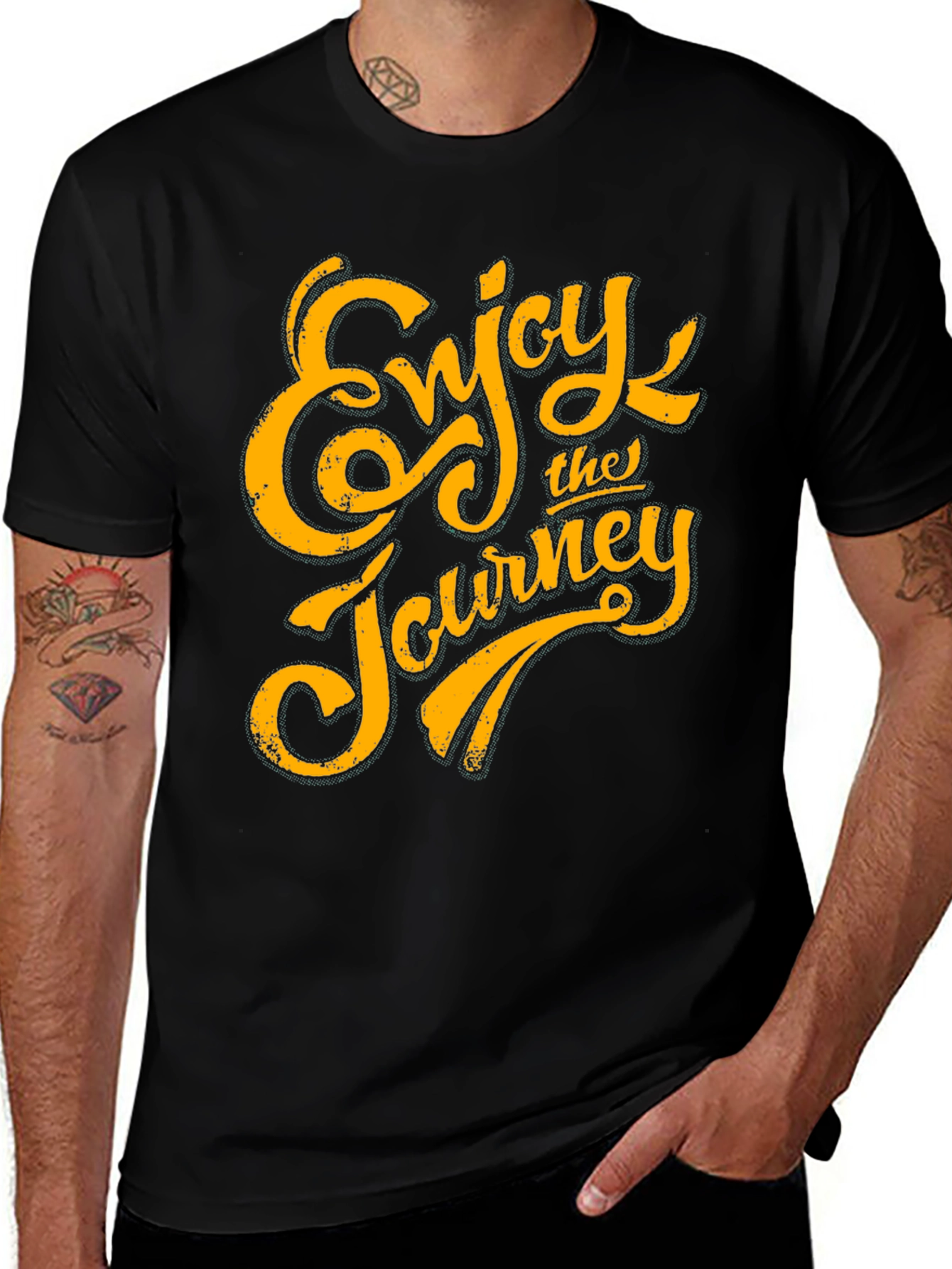 Variant 20 of Enjoy the Journey Graphic Tee - Black