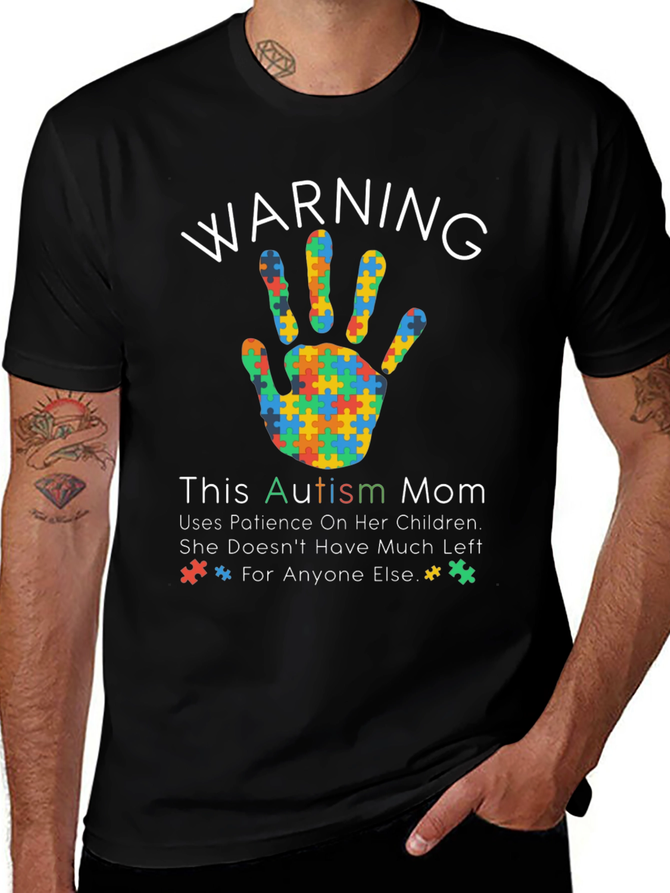 Variant 11 of Autism Mom Warning T-Shirt