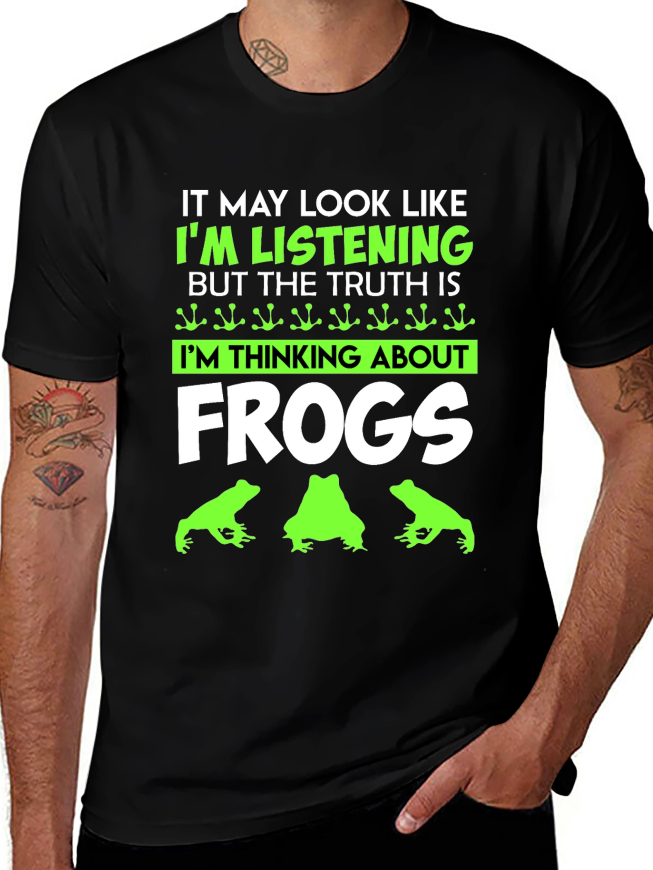 Variant 18 of Frog Lover T-Shirt - Funny I'm Thinking About Frogs Tee