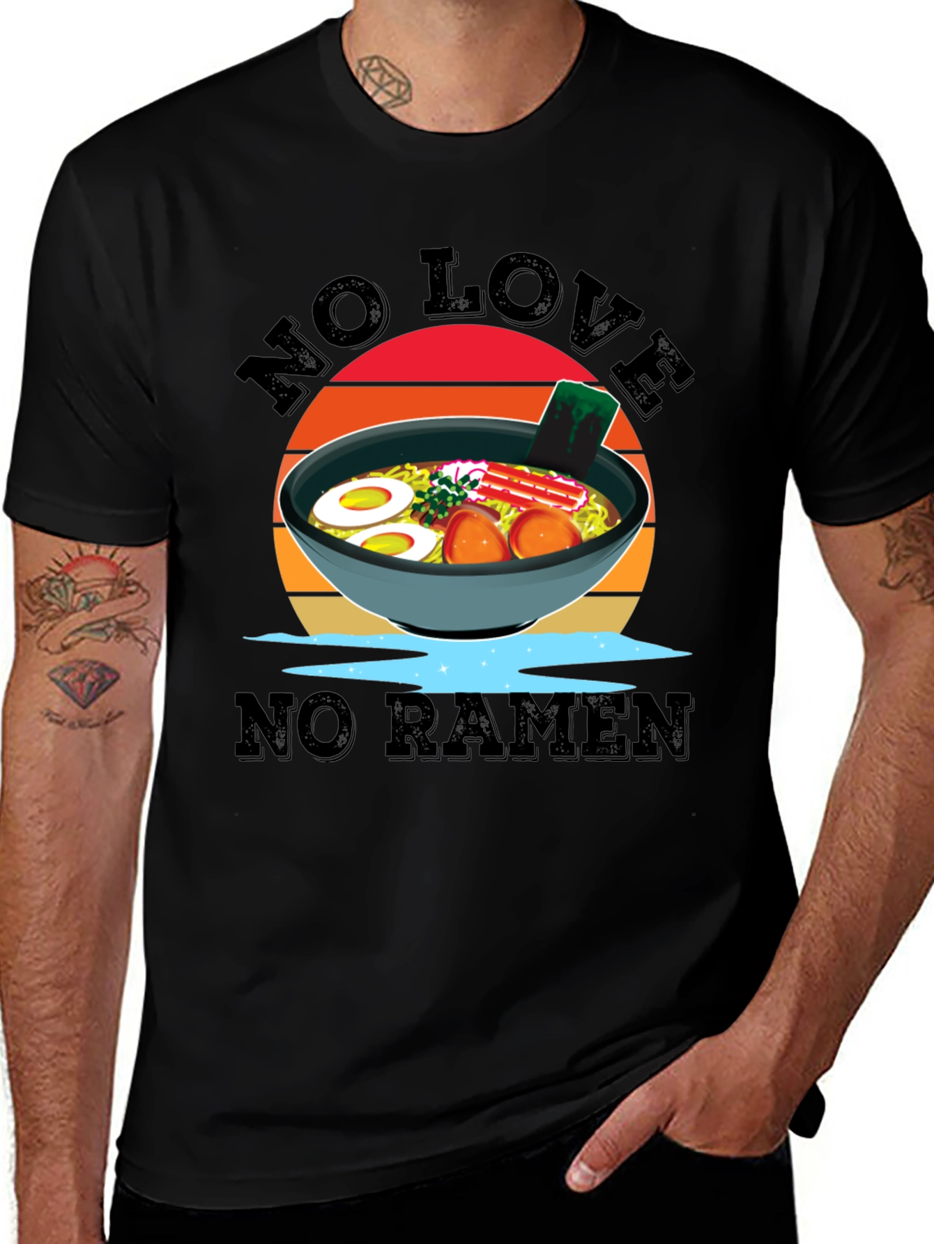 Variant 3 of No Love No Ramen T-Shirt - Funny Foodie Tee