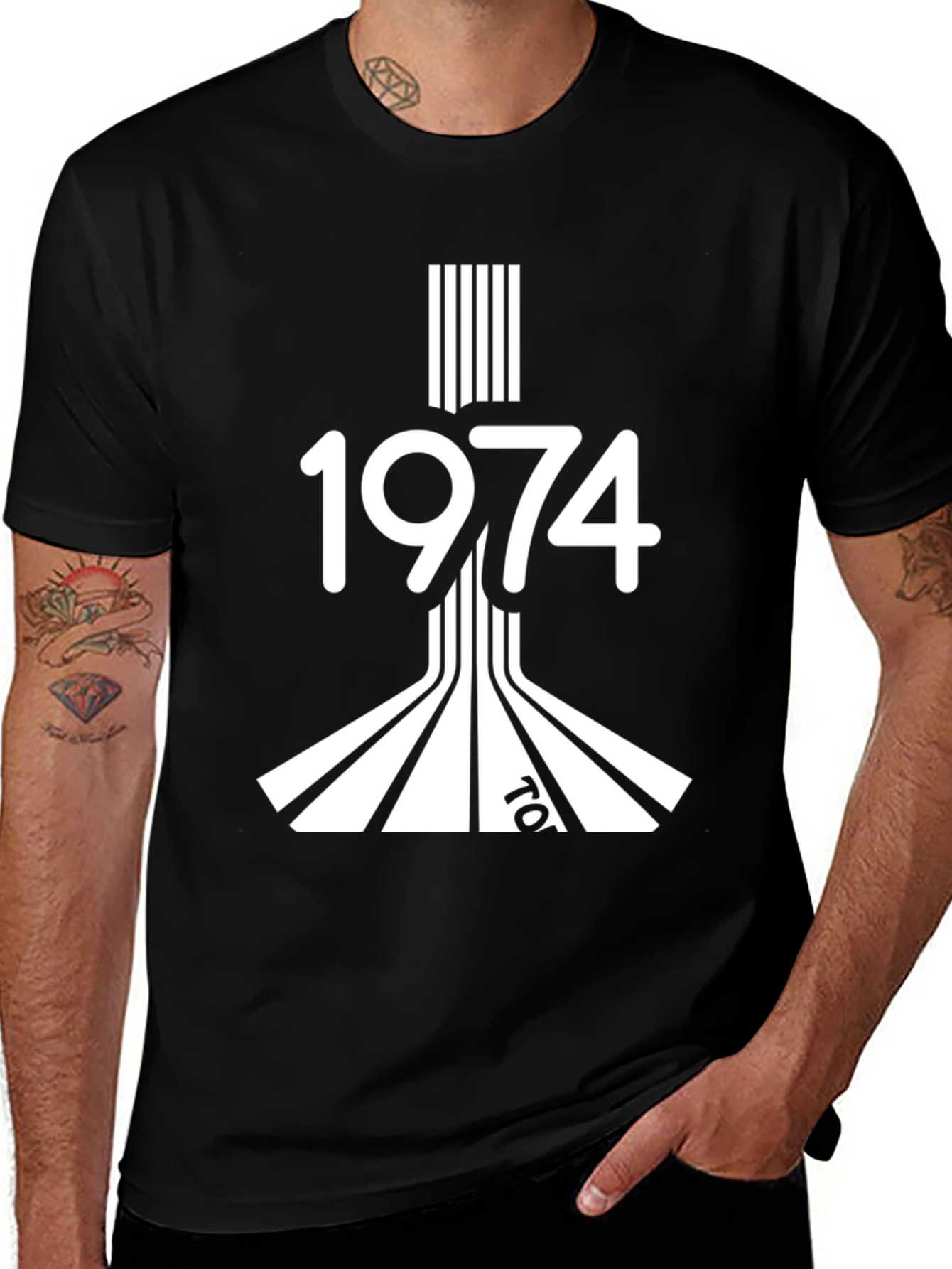 Variant 19 of Retro 1974 Black Graphic Tee