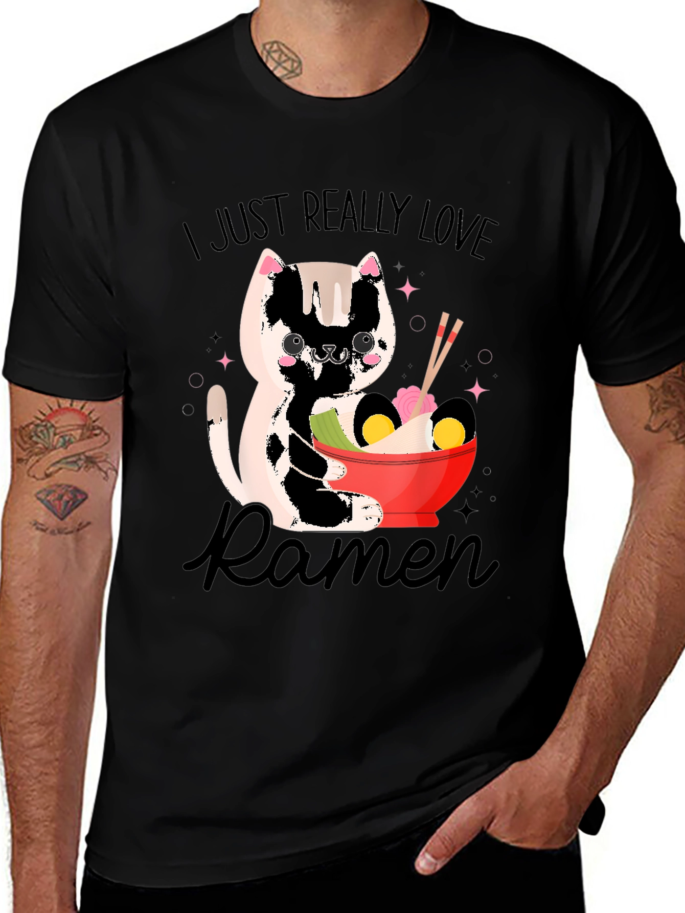 Variant 27 of I Just Really Love Ramen Cat T-Shirt