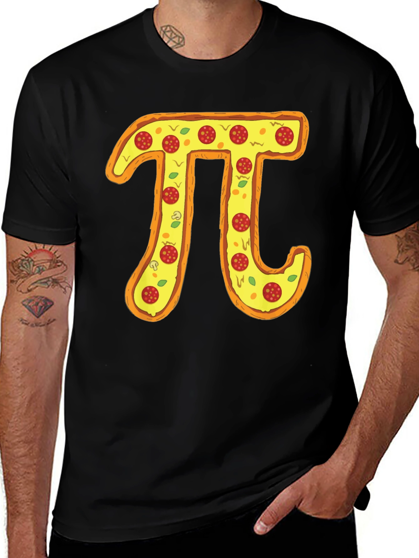 Variant 25 of Pizza Pi Graphic Tee - Funny Math Pun Shirt