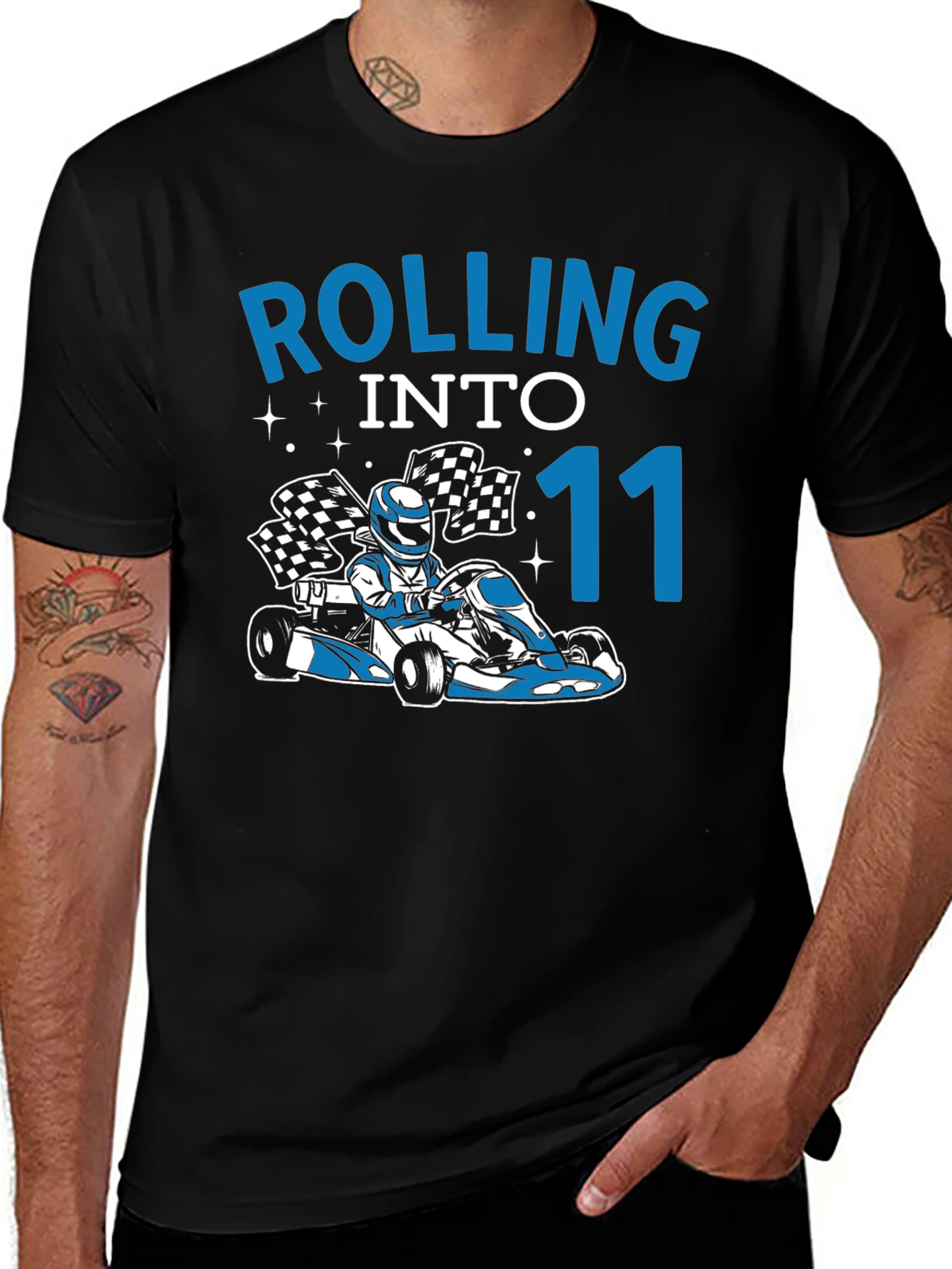 Variant 21 of Rolling Into 11 Go Kart Birthday T-Shirt