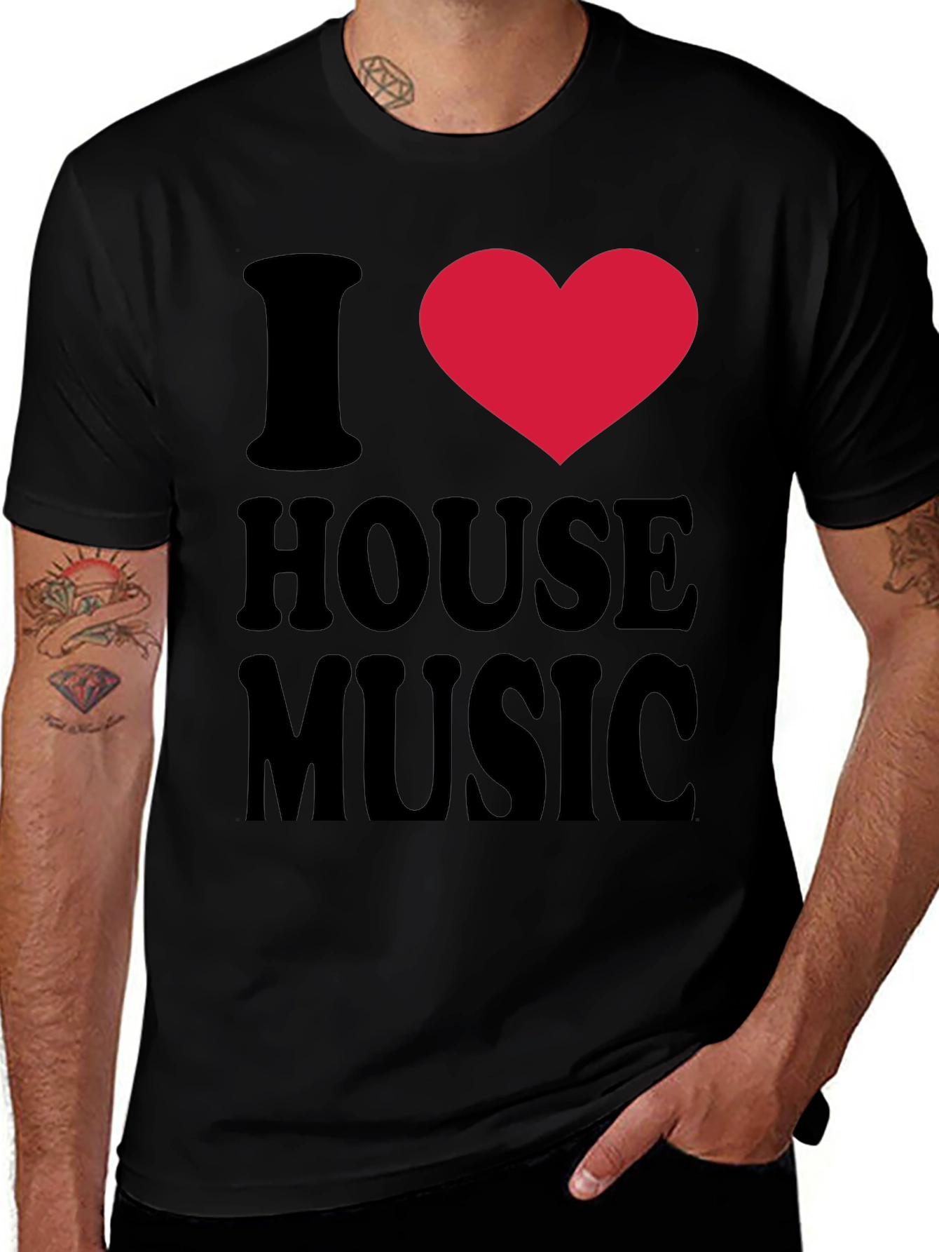 Variant 26 of I Love House Music Graphic T-Shirt