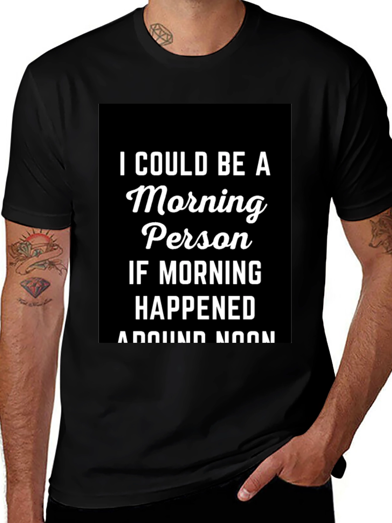 Variant 3 of Morning Person T-Shirt - Funny Slogan Tee