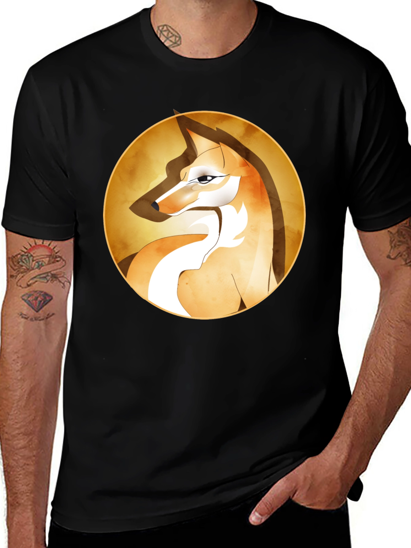 Variant 27 of Fox Graphic Tee - Stylish Animal Print T-Shirt
