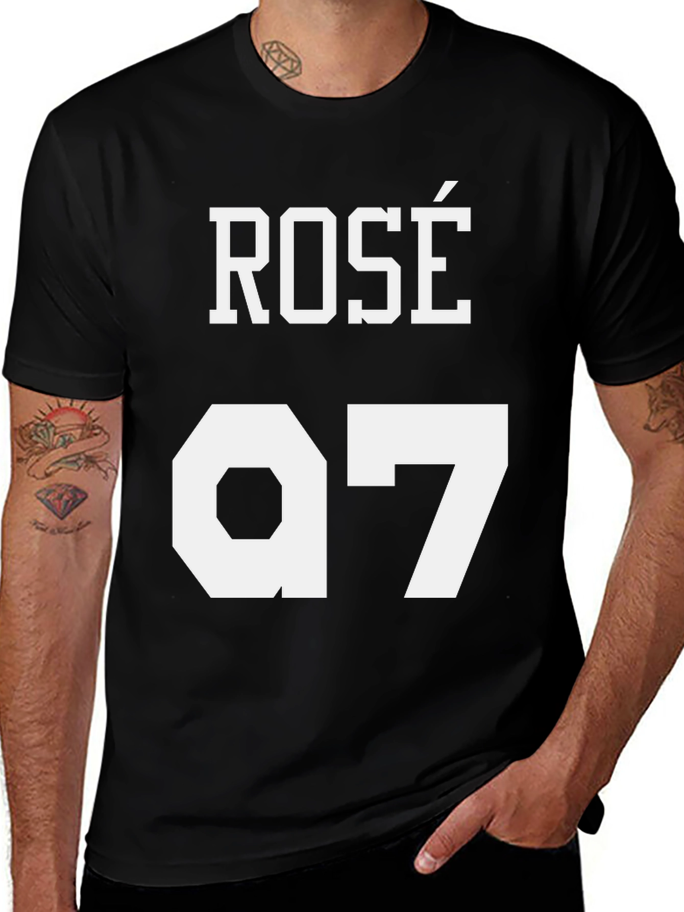 Variant 13 of Rosé 97 Black T-Shirt - Fashion Tee