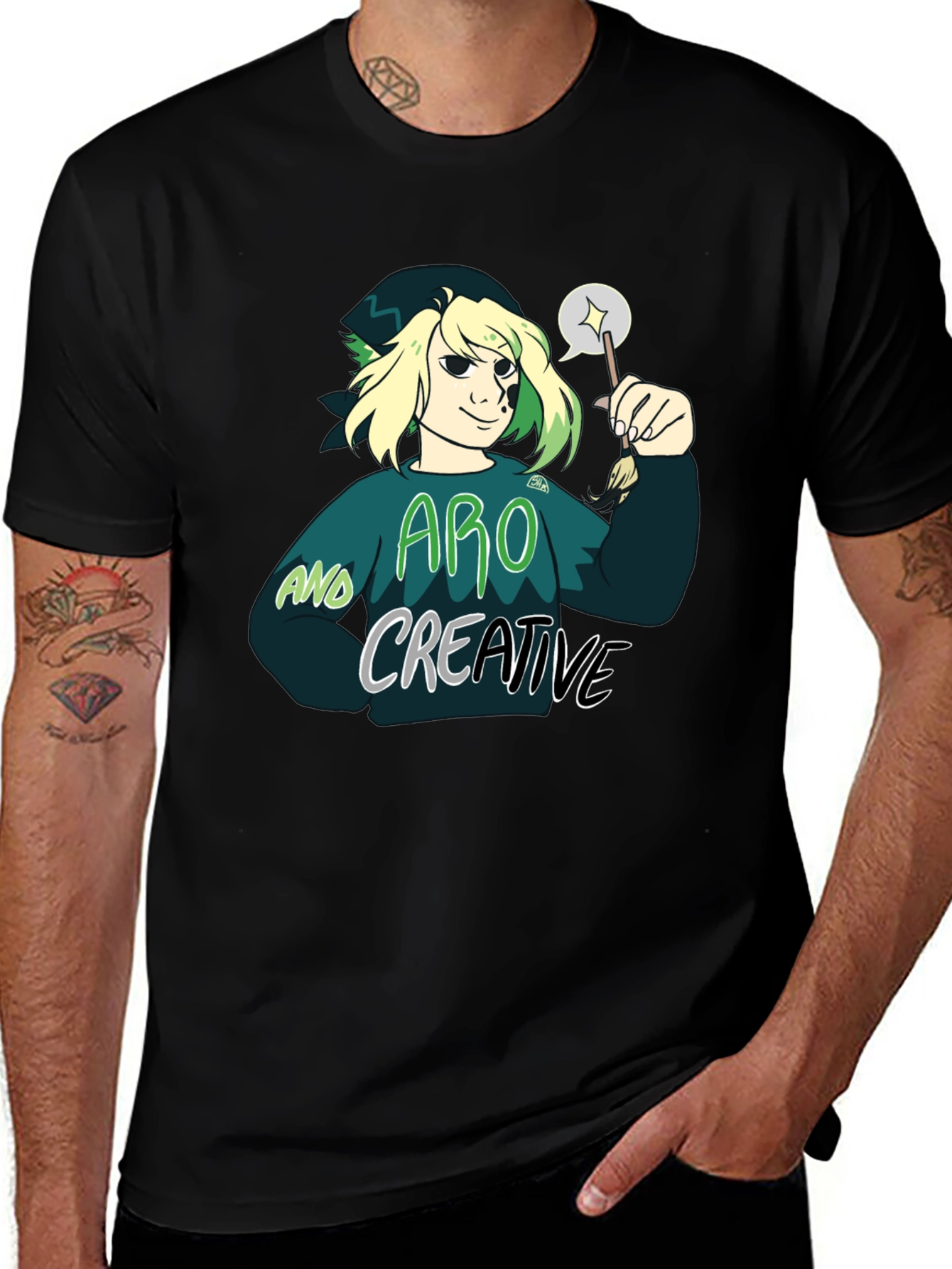 Variant 21 of Aro and Creative Graphic T-Shirt