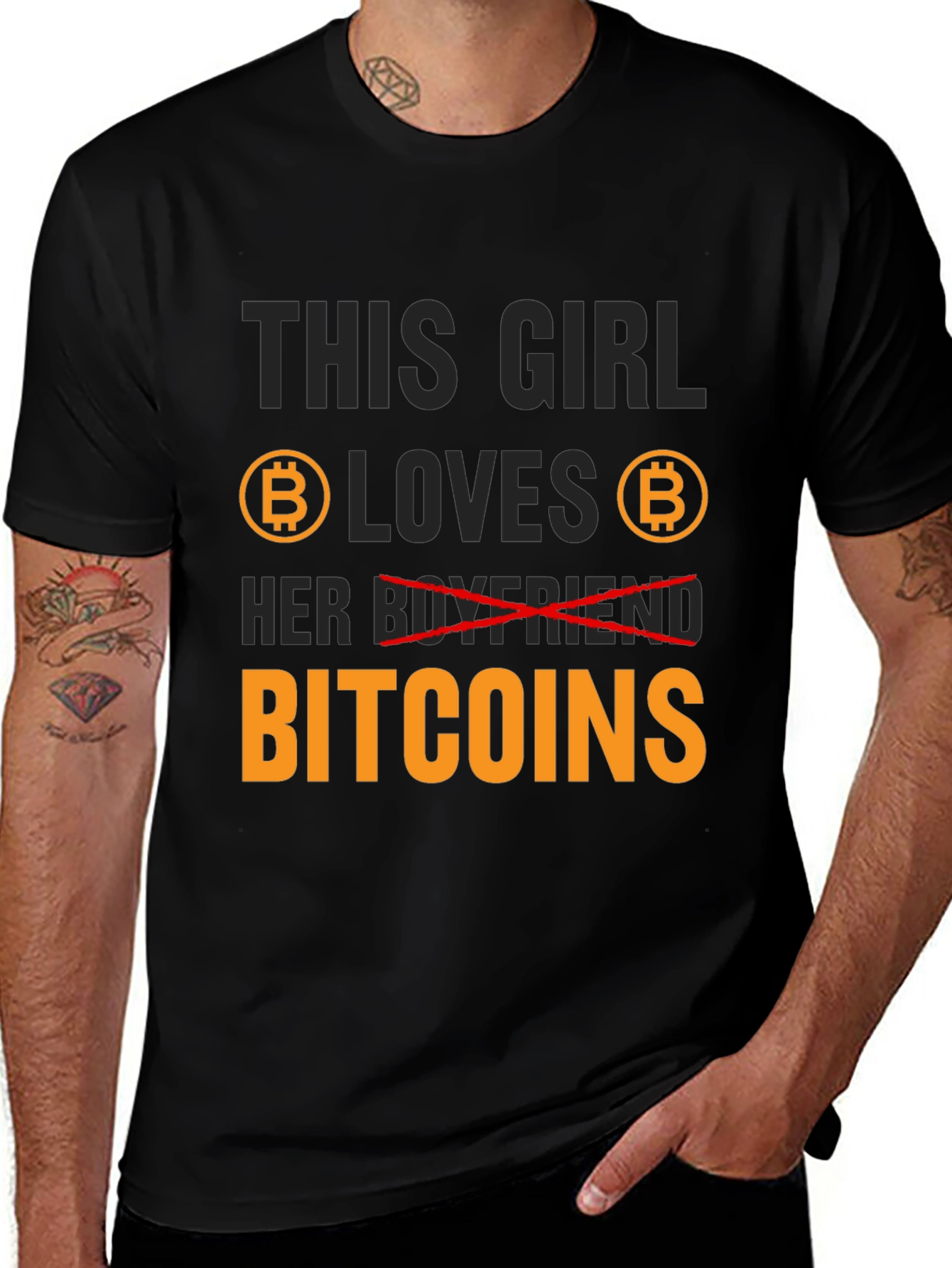 Bitcoin Lover Graphic Tee - This Girl Loves Bitcoins