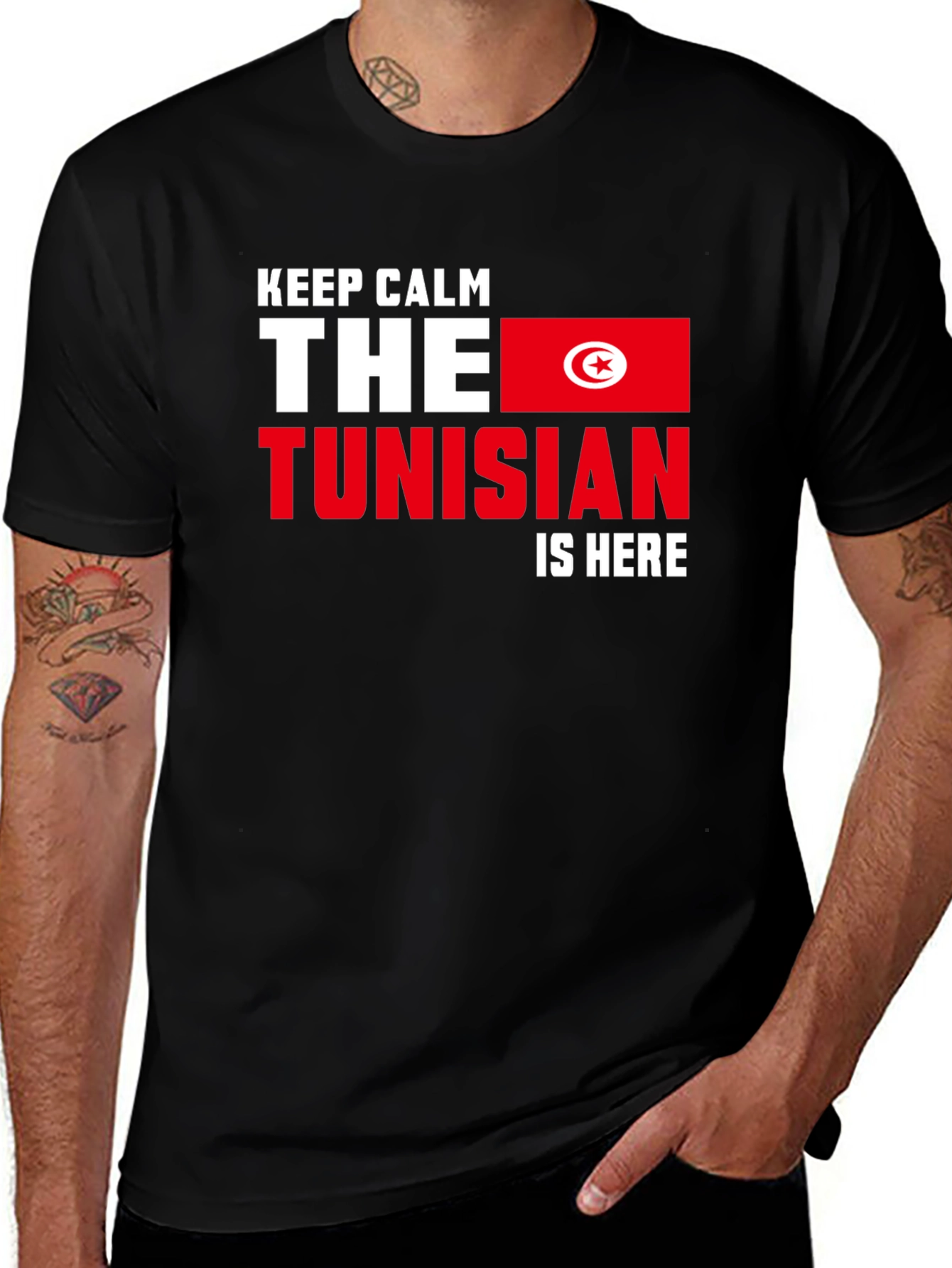 Tunisian Pride T-Shirt - Keep Calm Design