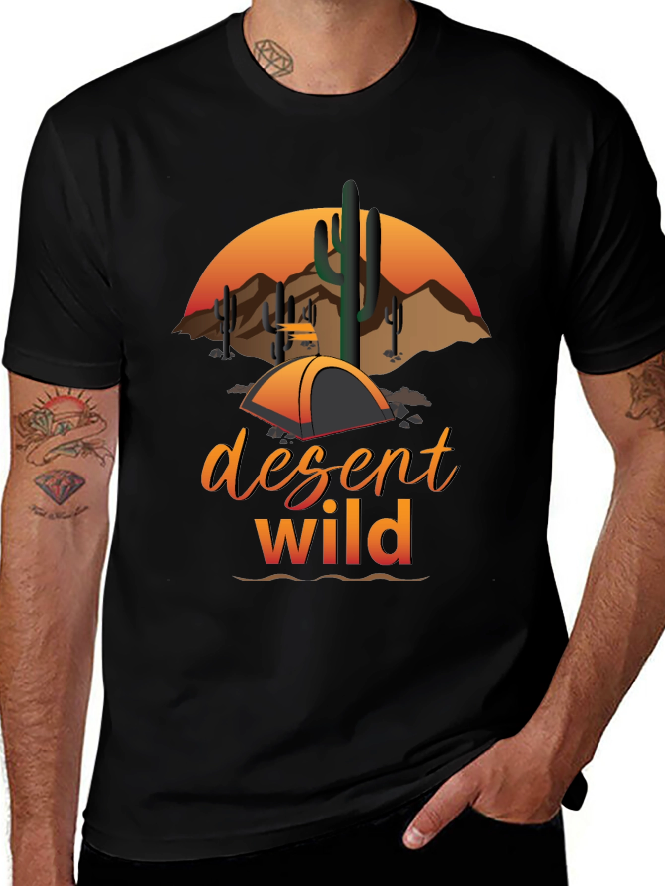 Variant 24 of Desert Wild Graphic Tee - Camping Adventure