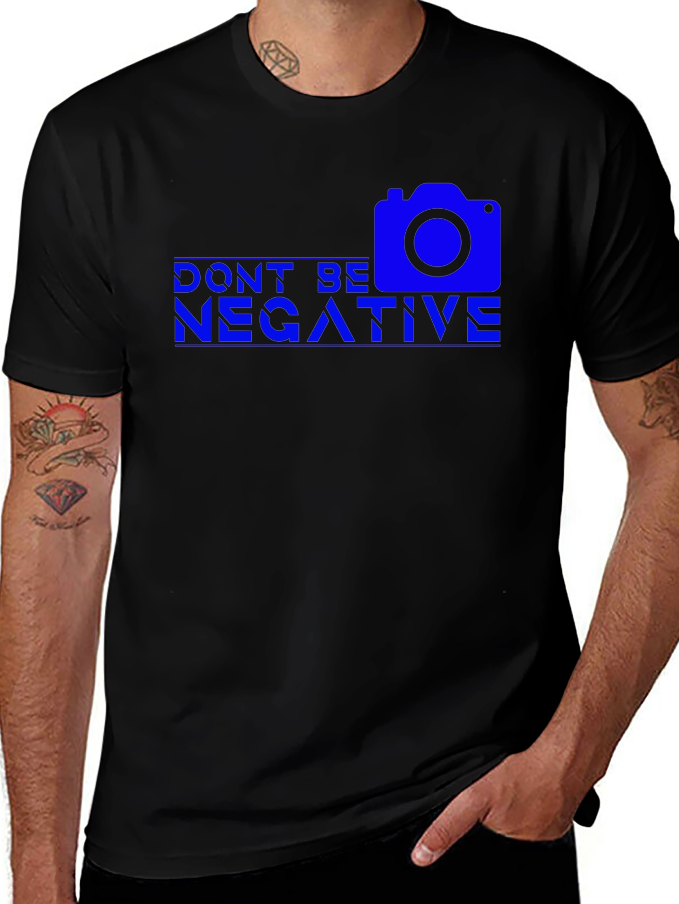 Variant 6 of Don't Be Negative T-Shirt - Camera Graphic Tee
