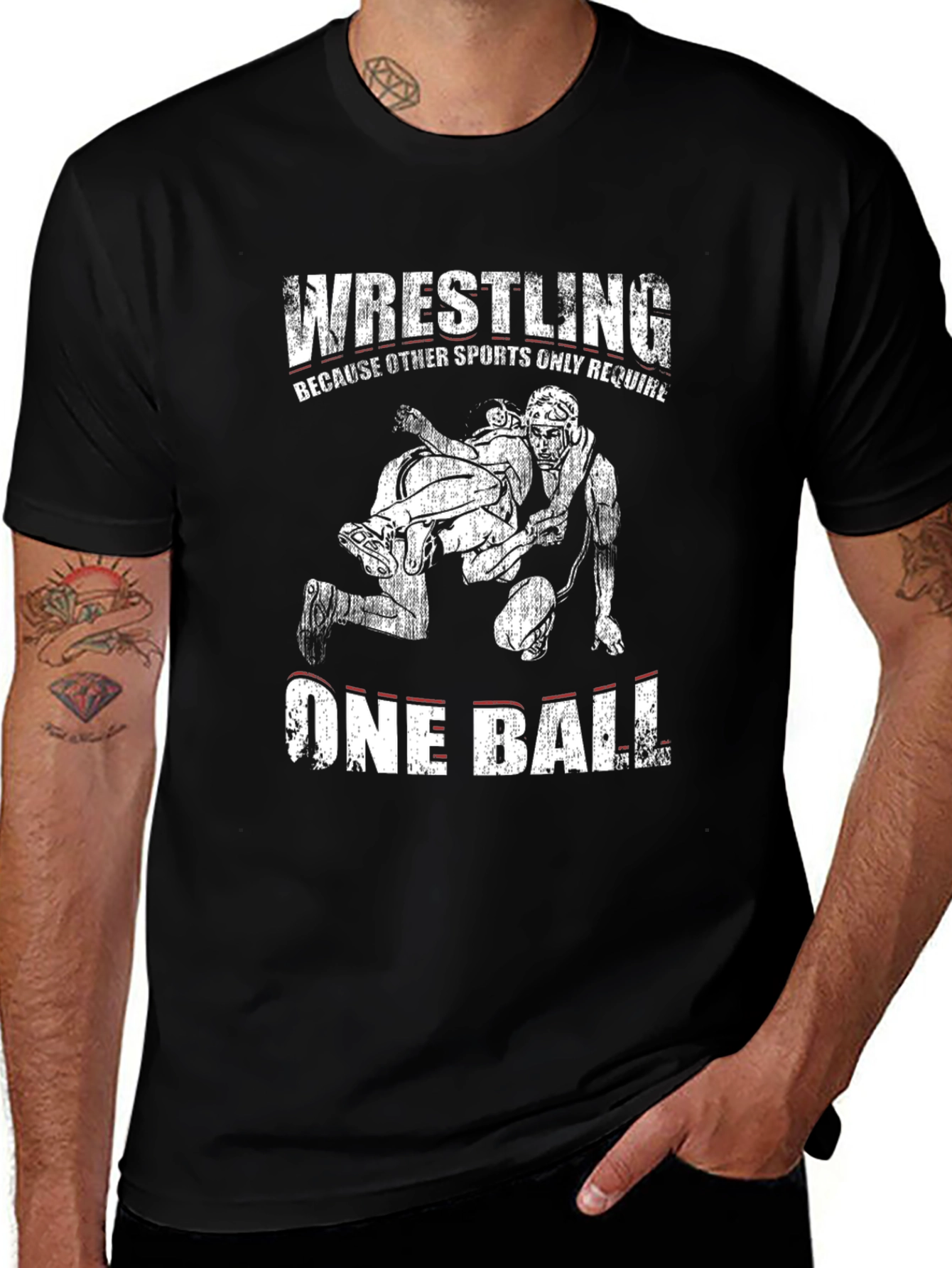 Variant 8 of Wrestling One Ball Graphic T-Shirt