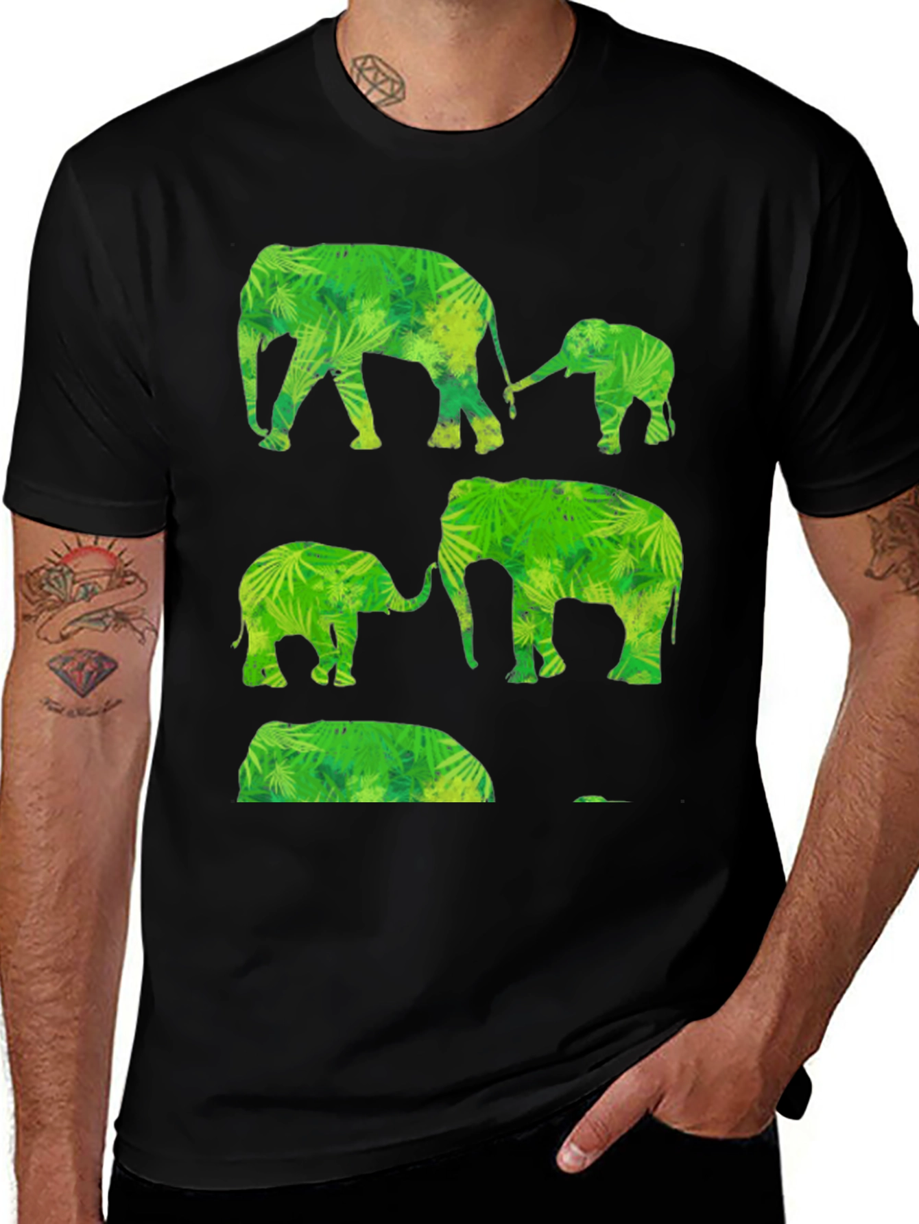 Variant 13 of Elephant Family Graphic Tee