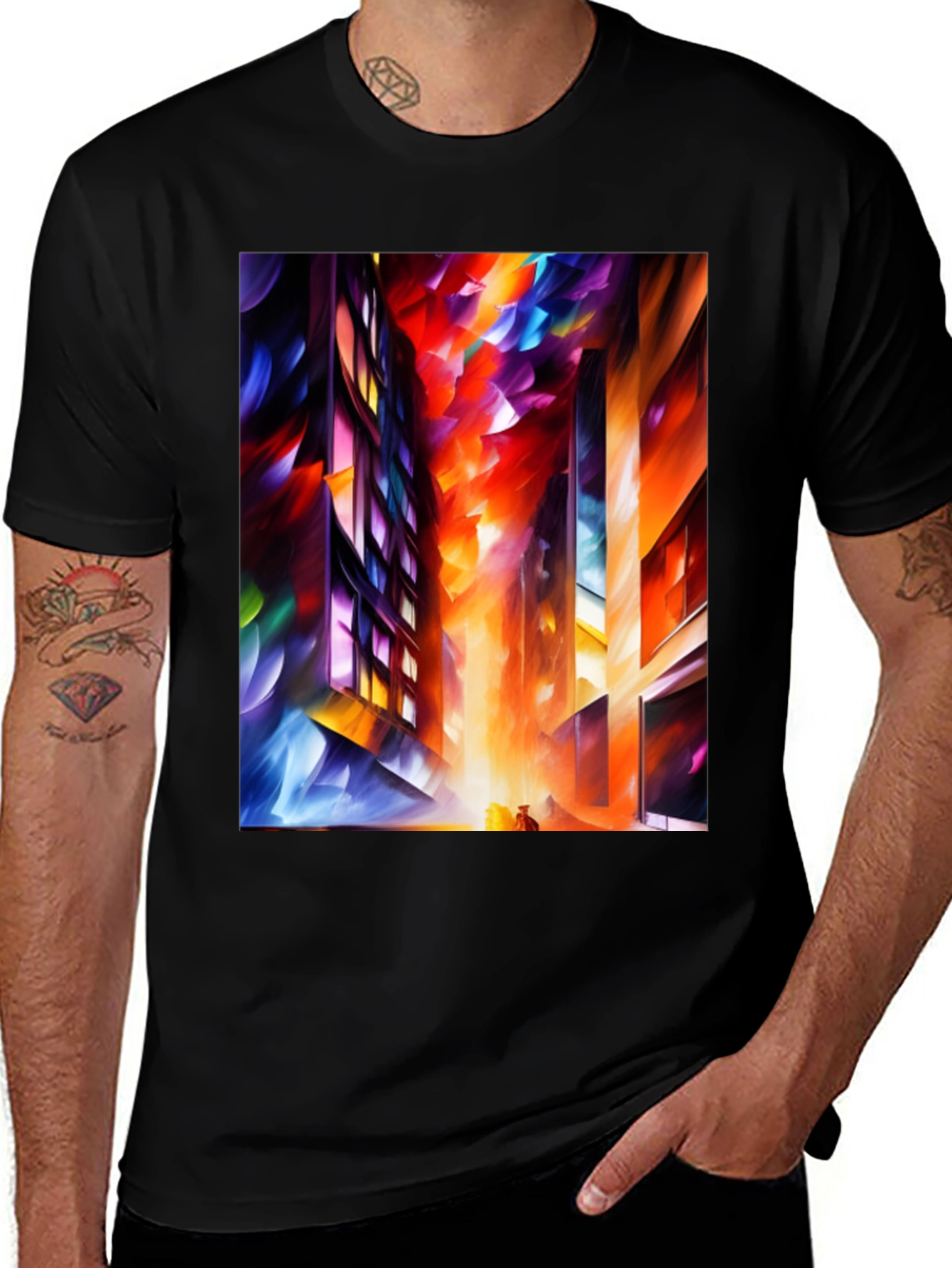 Variant 25 of Abstract Cityscape Graphic Tee