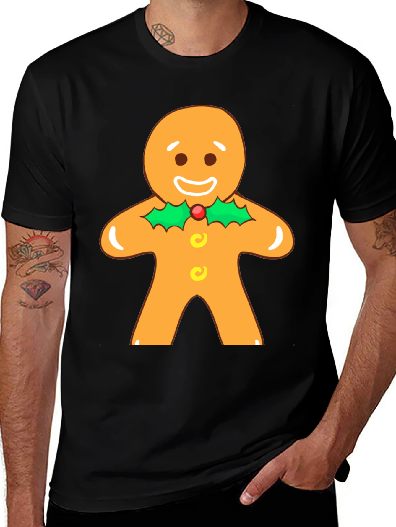 Variant 30 of Gingerbread Man Christmas Graphic T-Shirt