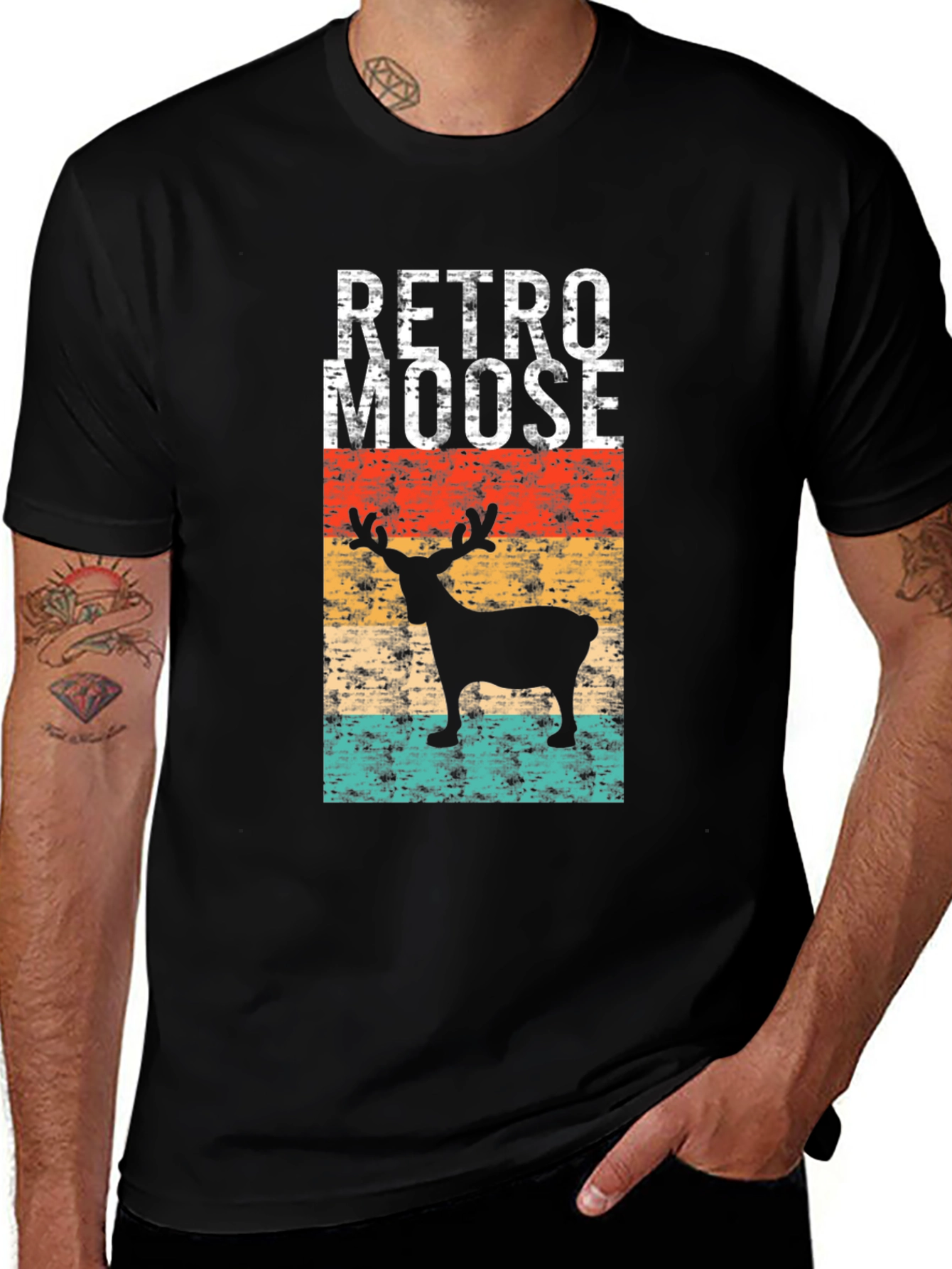 Variant 11 of Retro Moose Graphic T-Shirt
