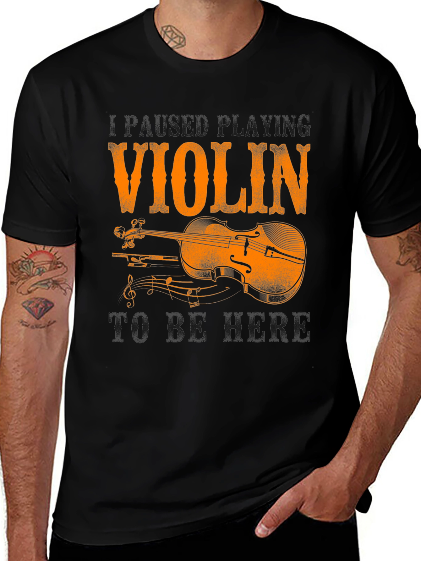 Variant 14 of Violin Graphic Tee - Music Lover's T-Shirt