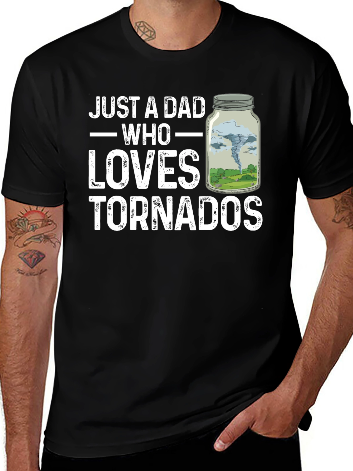 Variant 24 of Just A Dad Who Loves Tornadoes T-Shirt