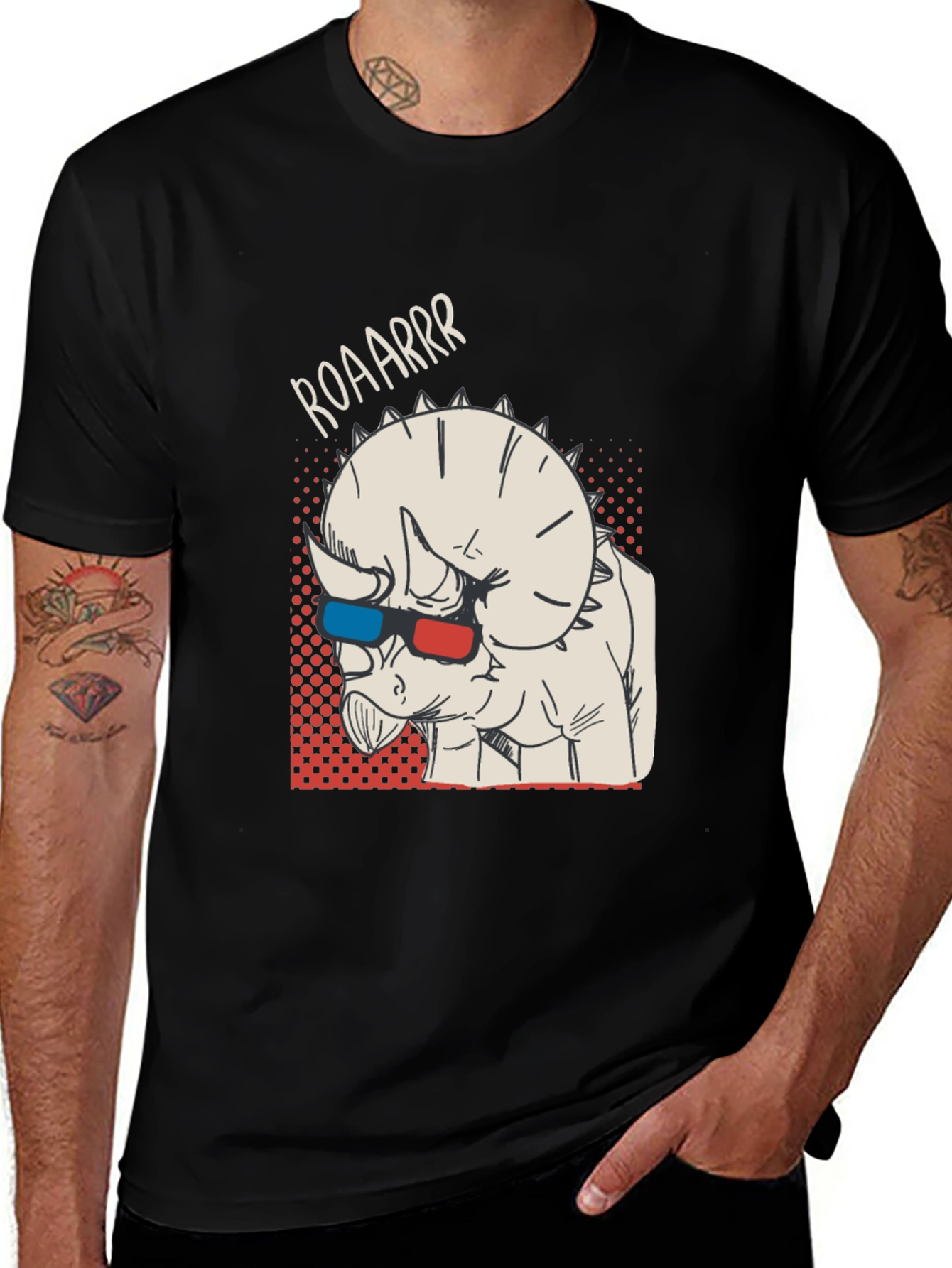 Variant 4 of 3D Dinosaur T-Shirt - Funny Dino Roar Tee