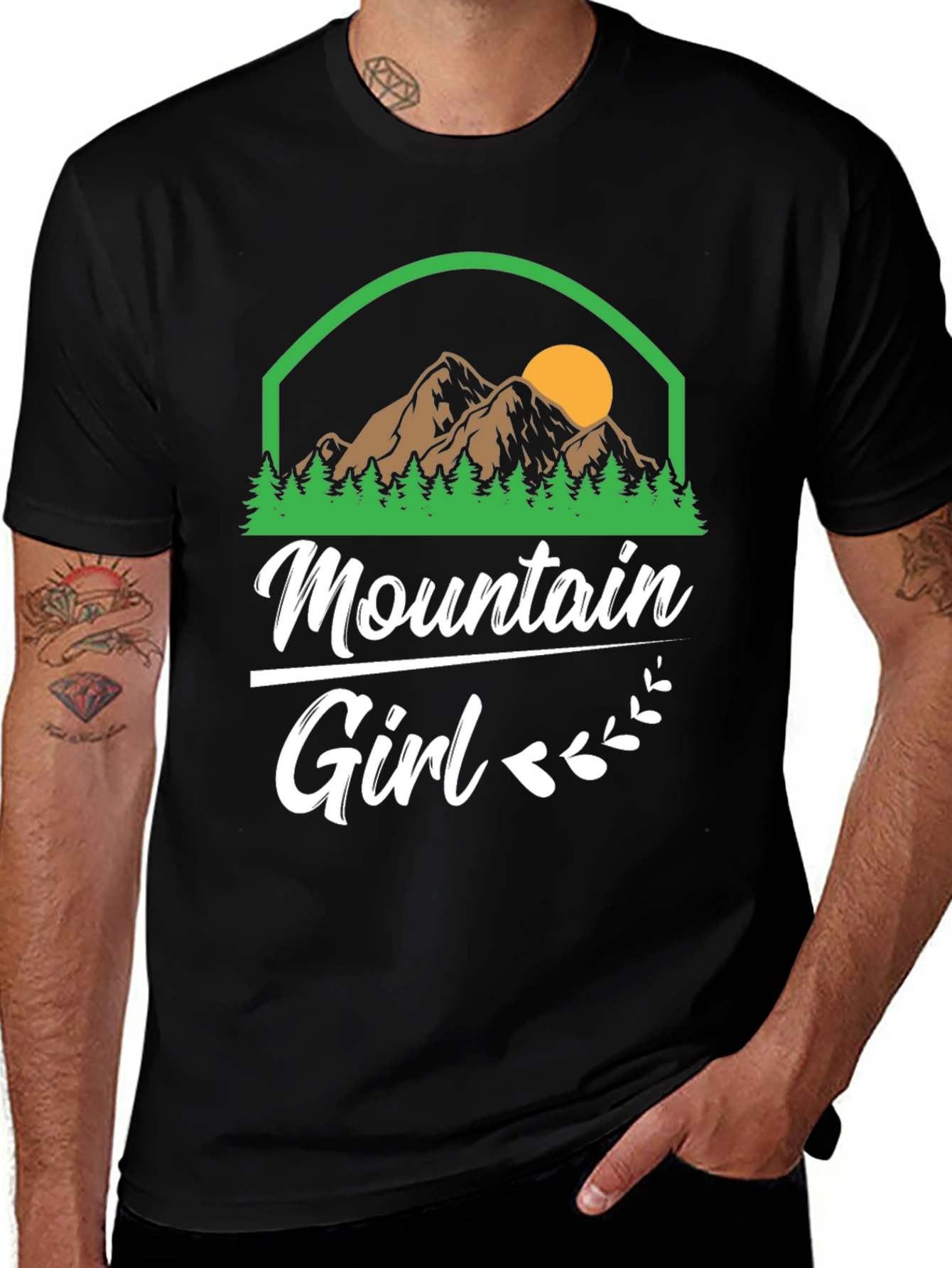 Variant 18 of Mountain Girl Graphic Tee - Nature Lover Shirt