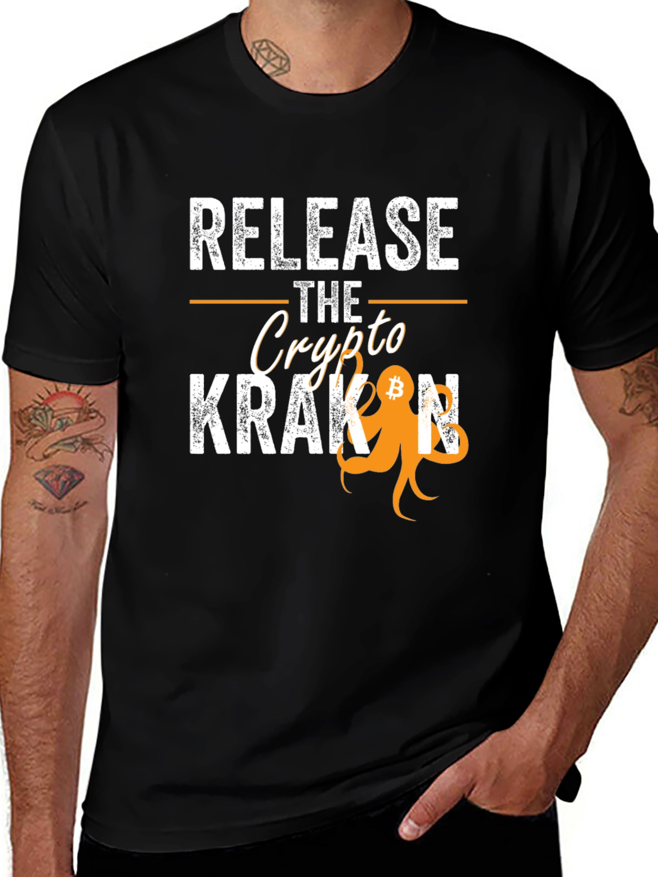 Variant 23 of Release The Crypto Kraken Bitcoin T-Shirt