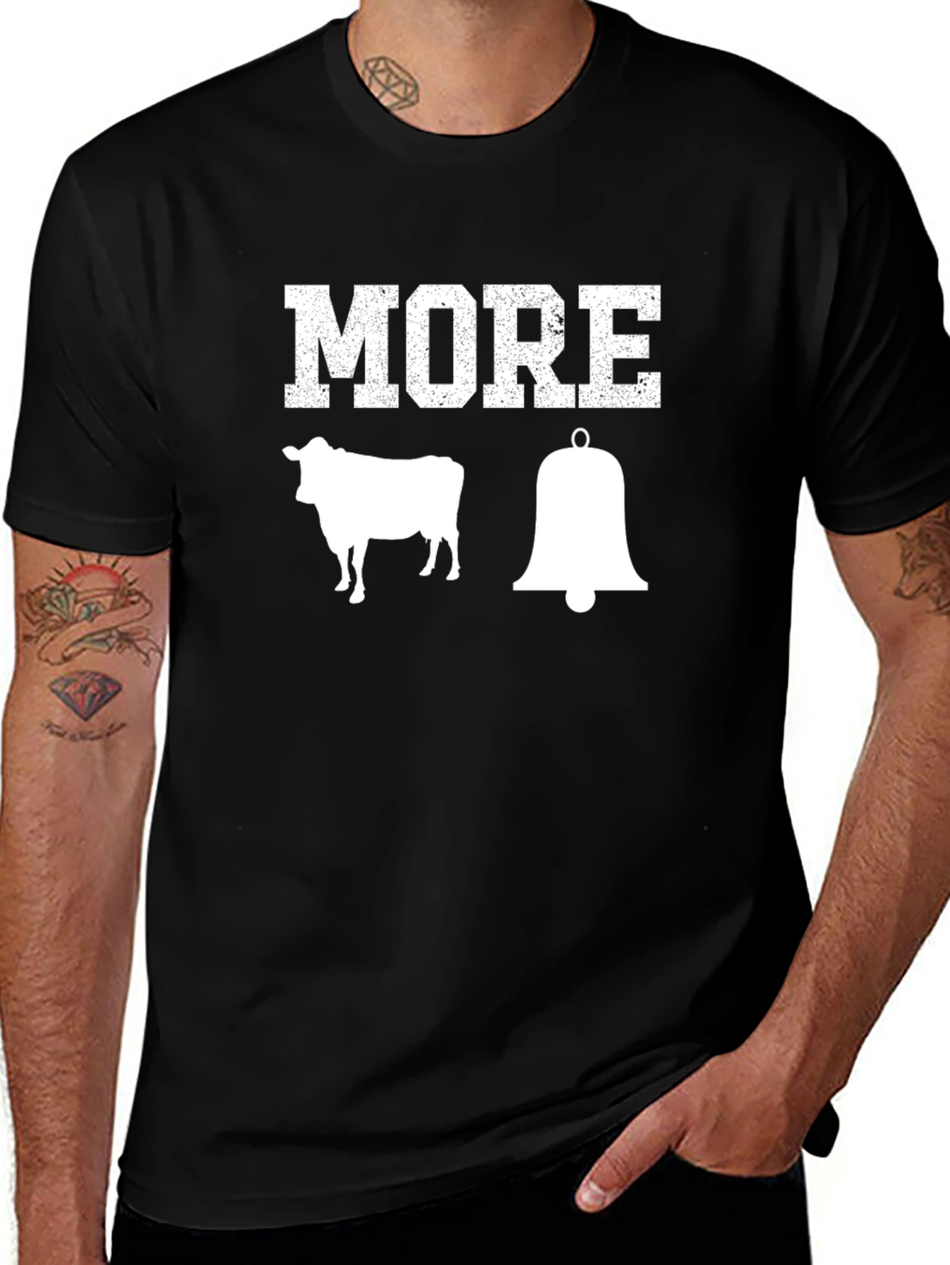 Variant 11 of More Cowbell T-Shirt - Black Cotton Graphic Tee