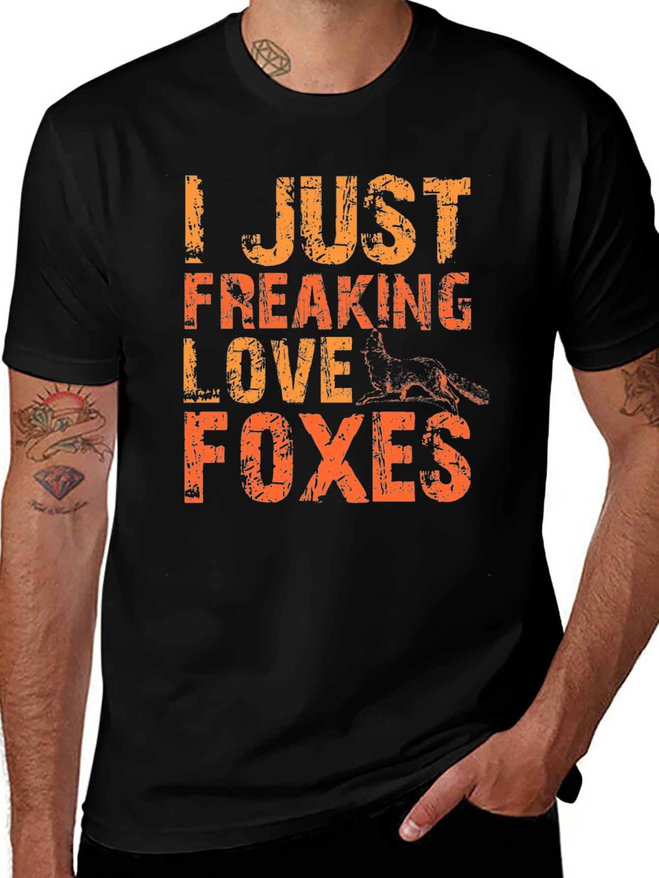 Variant 25 of I Love Foxes Graphic T-Shirt