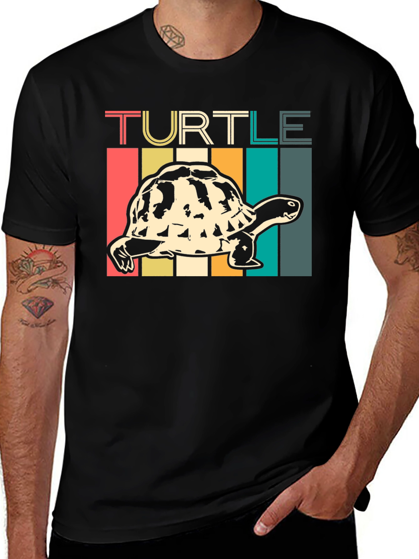 Variant 26 of Retro Turtle Graphic Tee - Unisex