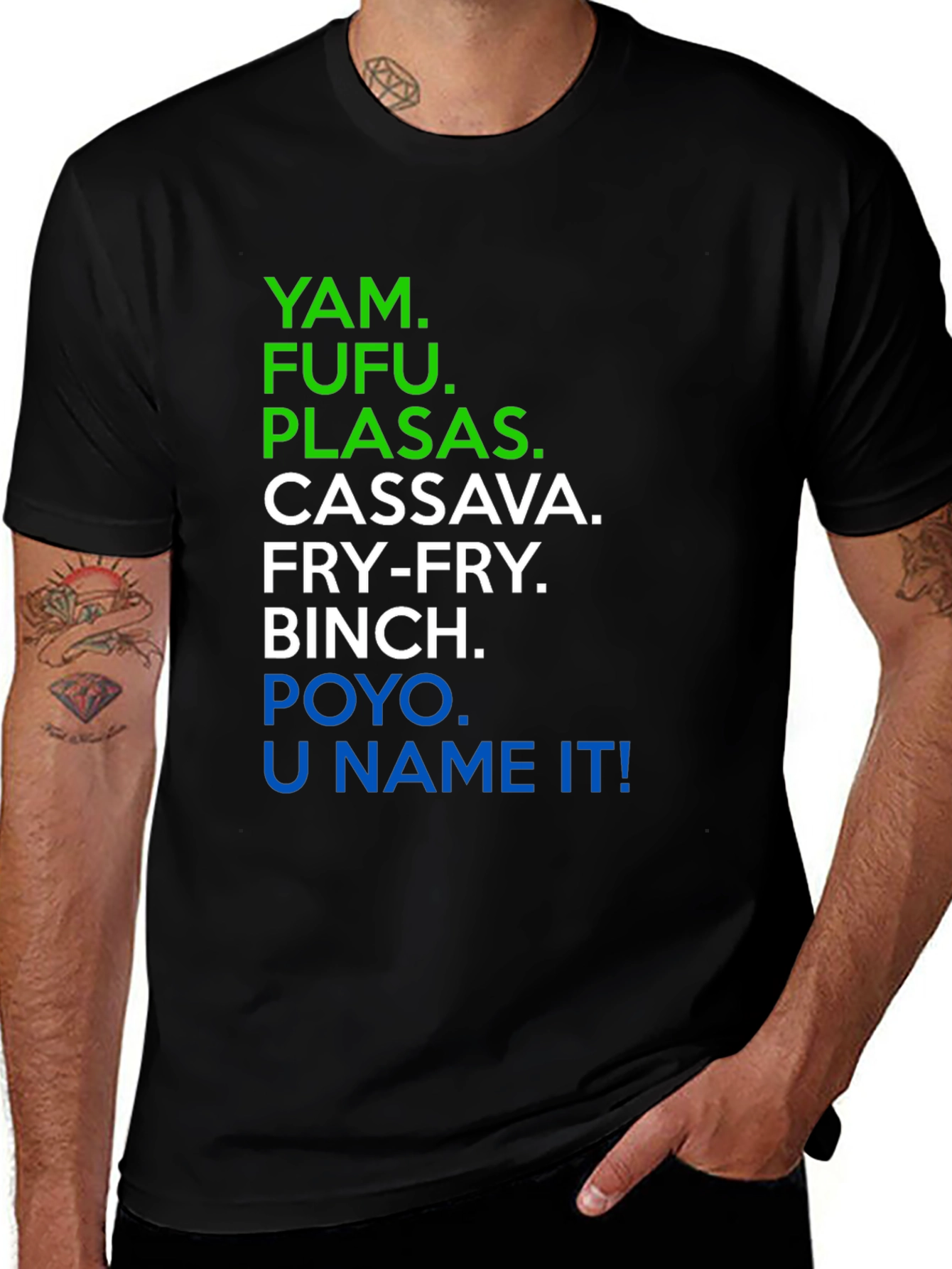 West African Food T-Shirt - Yam Fufu and More!