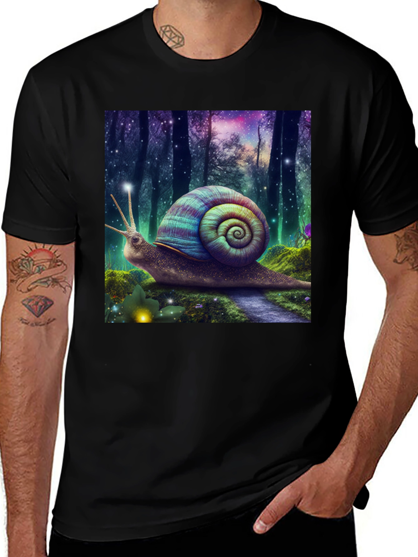 Variant 30 of Enchanted Forest Snail Graphic Tee