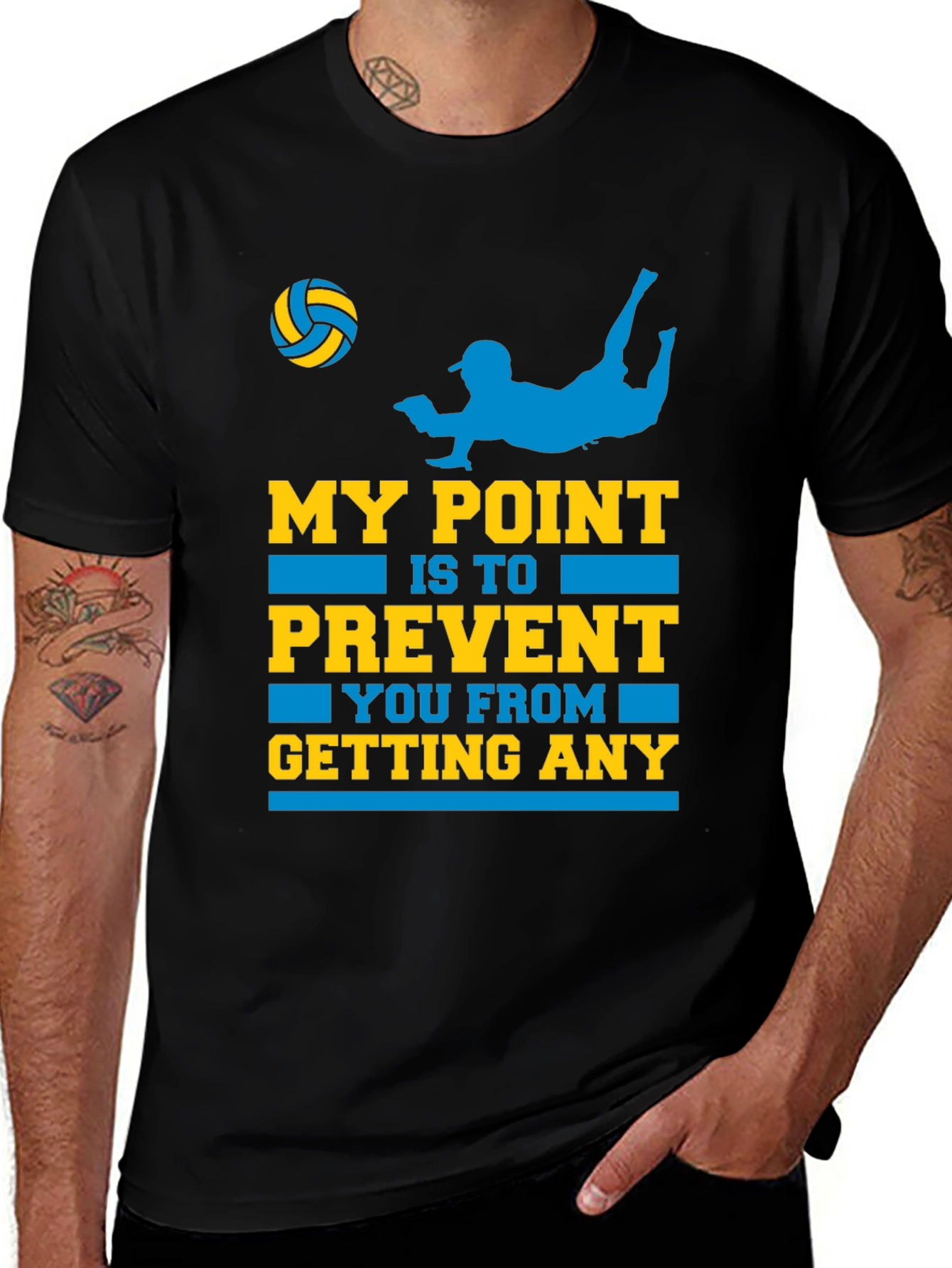 Variant 5 of Volleyball Defensive Player T-Shirt