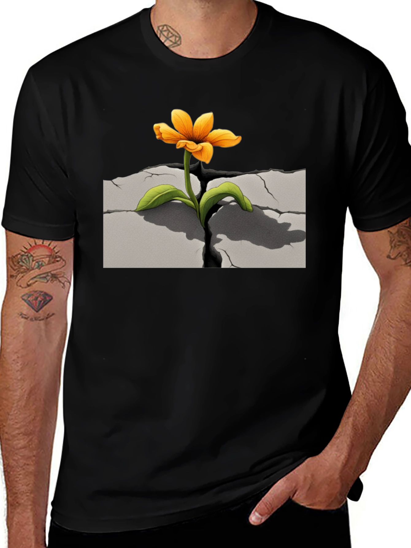 Variant 2 of Resilient Flower Graphic Tee