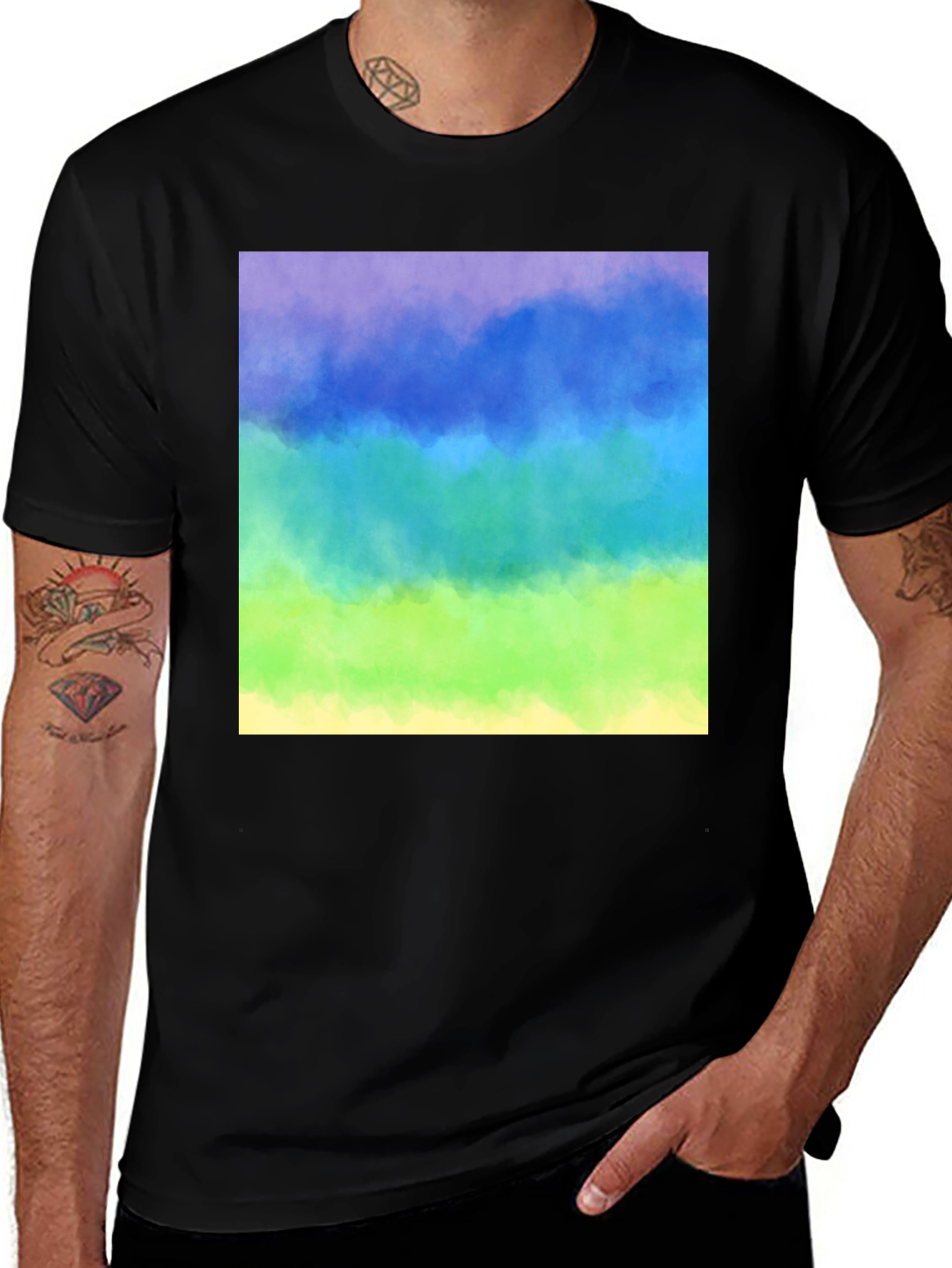 Variant 15 of Watercolor Wash T-Shirt - Casual Comfort