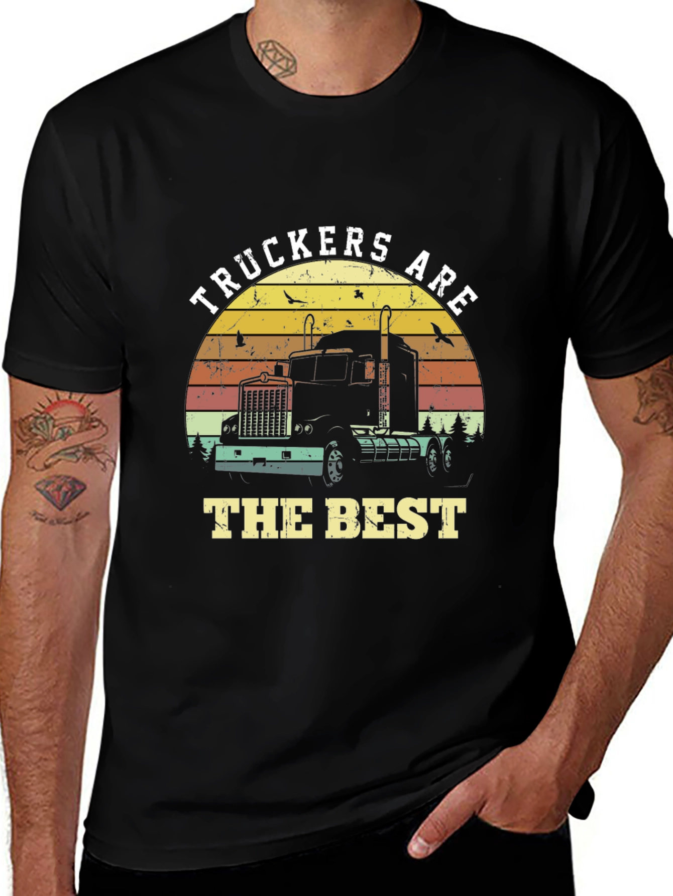 Variant 18 of Truckers Are The Best Retro Trucker T-Shirt