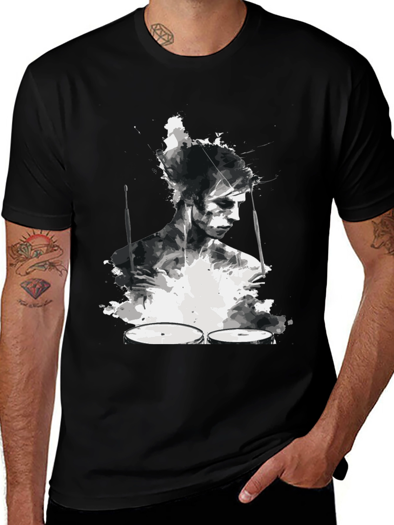 Variant 13 of Abstract Drummer Graphic Tee
