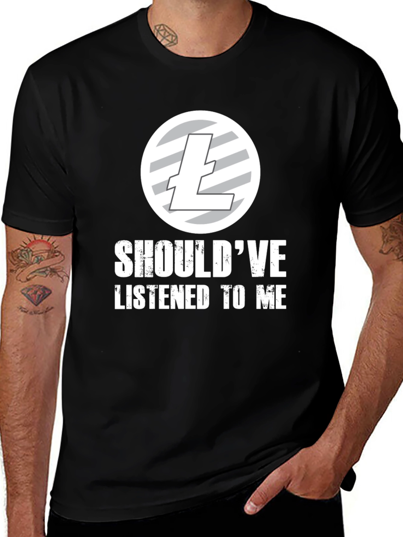 Variant 17 of Should've Listened to Me Litecoin T-Shirt
