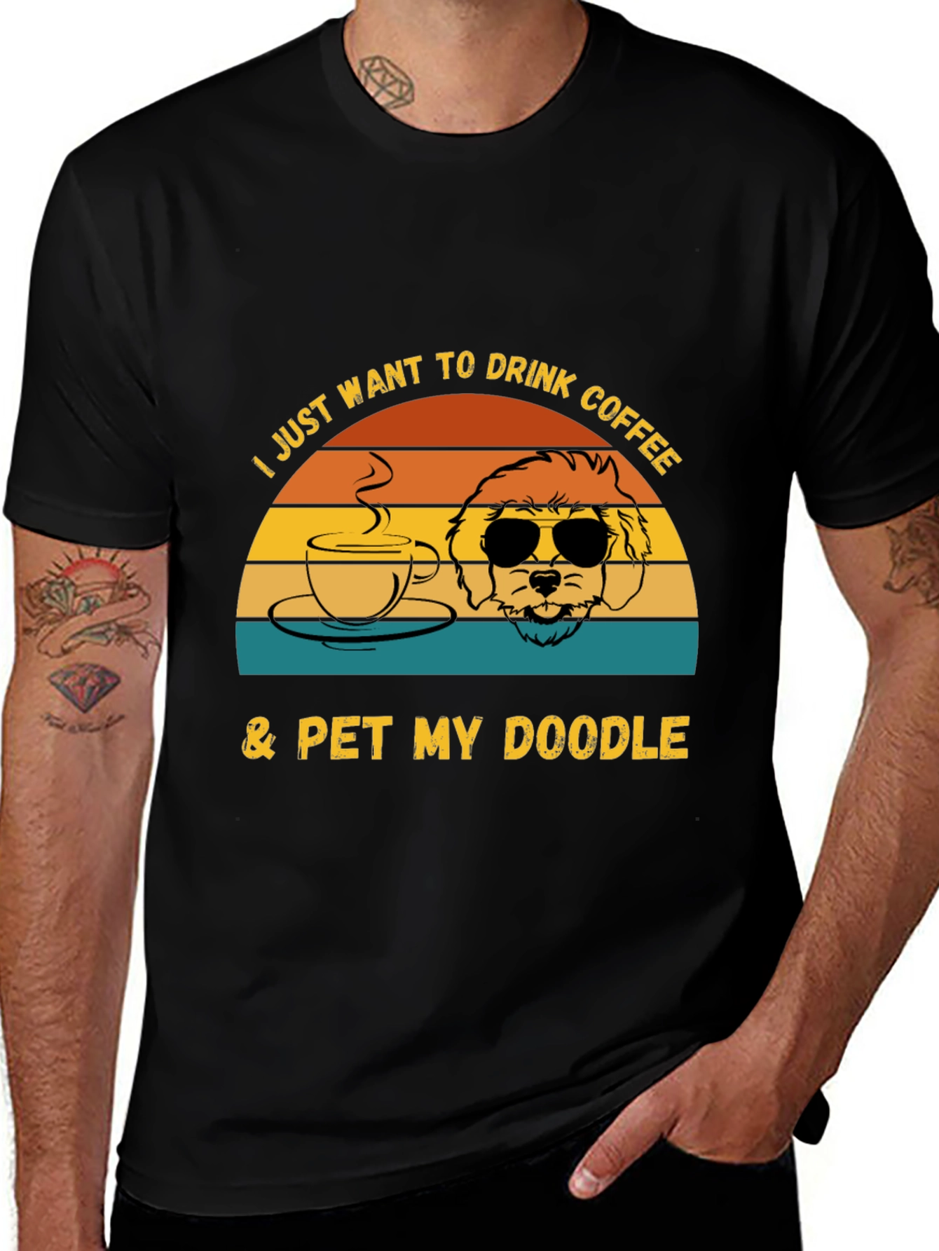 Variant 21 of Coffee & Doodles T-Shirt - Perfect for Dog Lovers